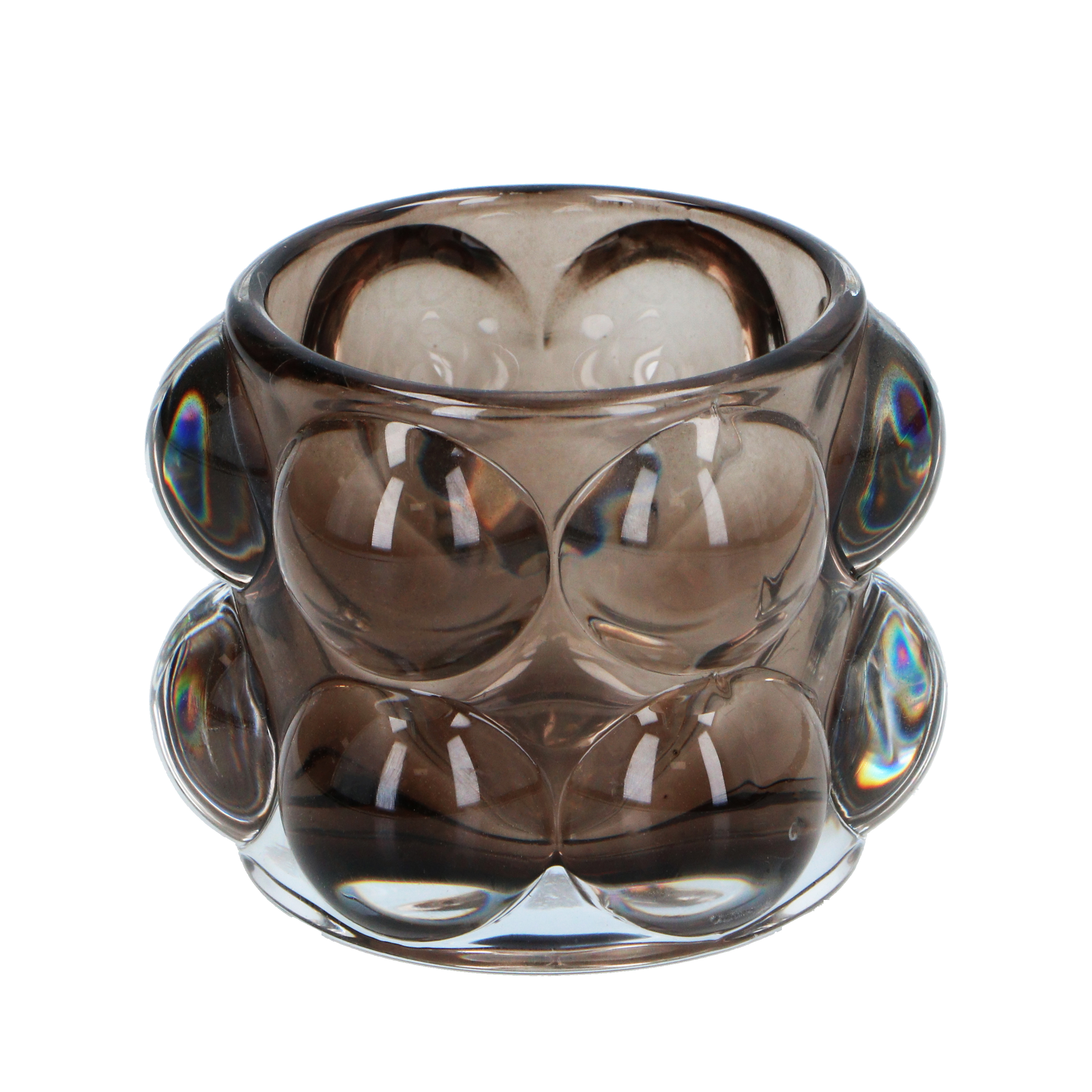 Teelichthalter Glas Bubble 9 x 7 cm
