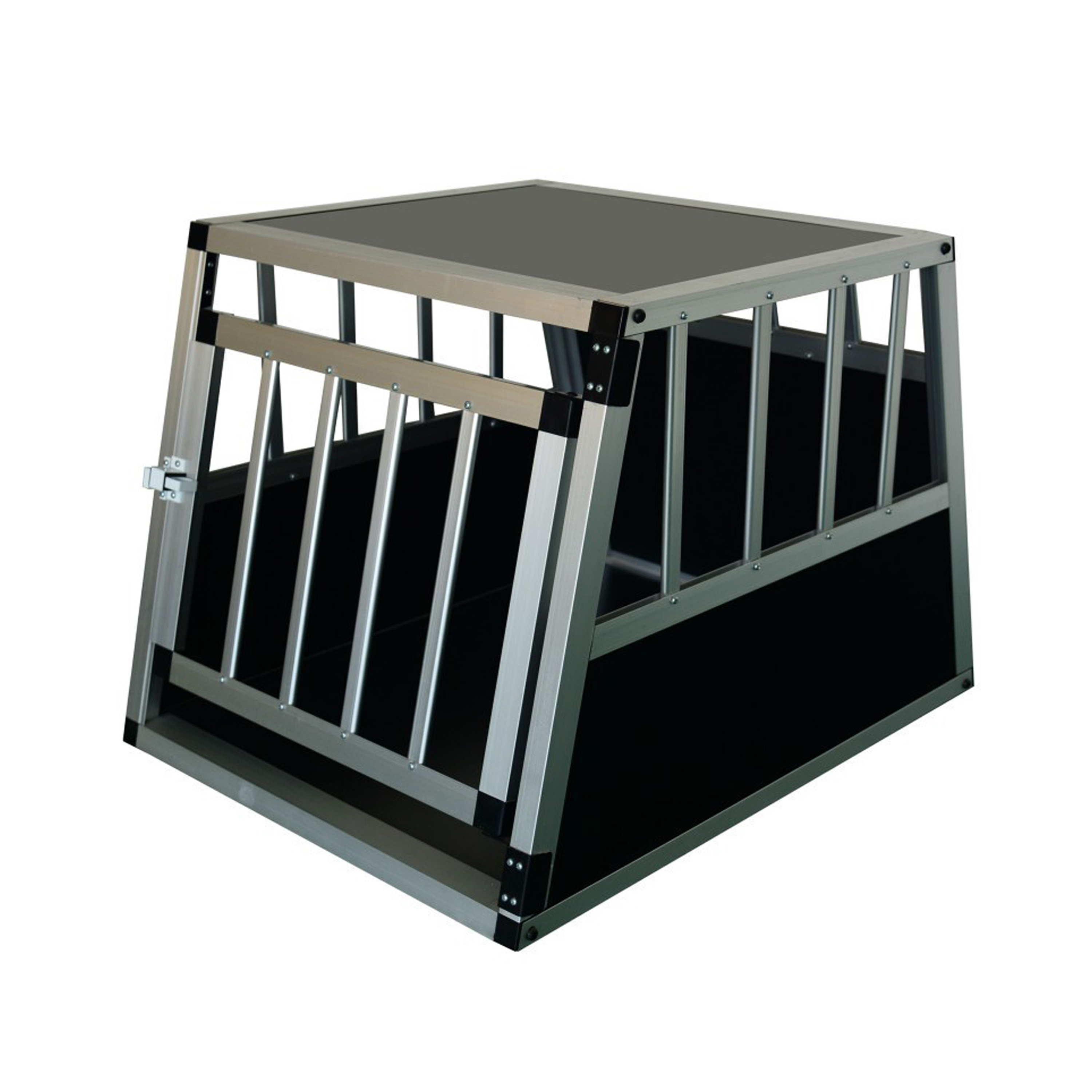 Hundebox Alu geneigte Rückseite S schwarz