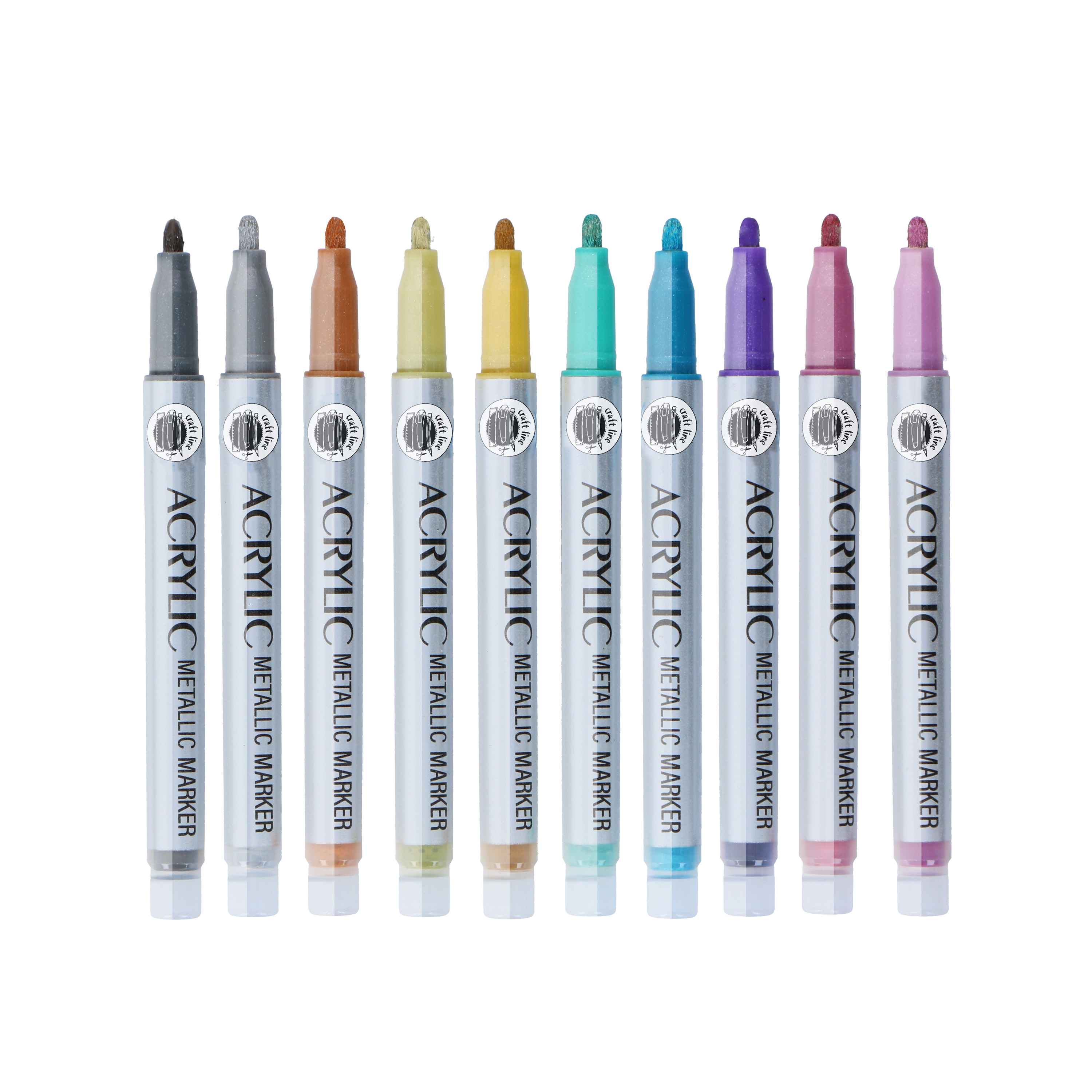 Acrylmarker Set Metallic 10-teilig bunt