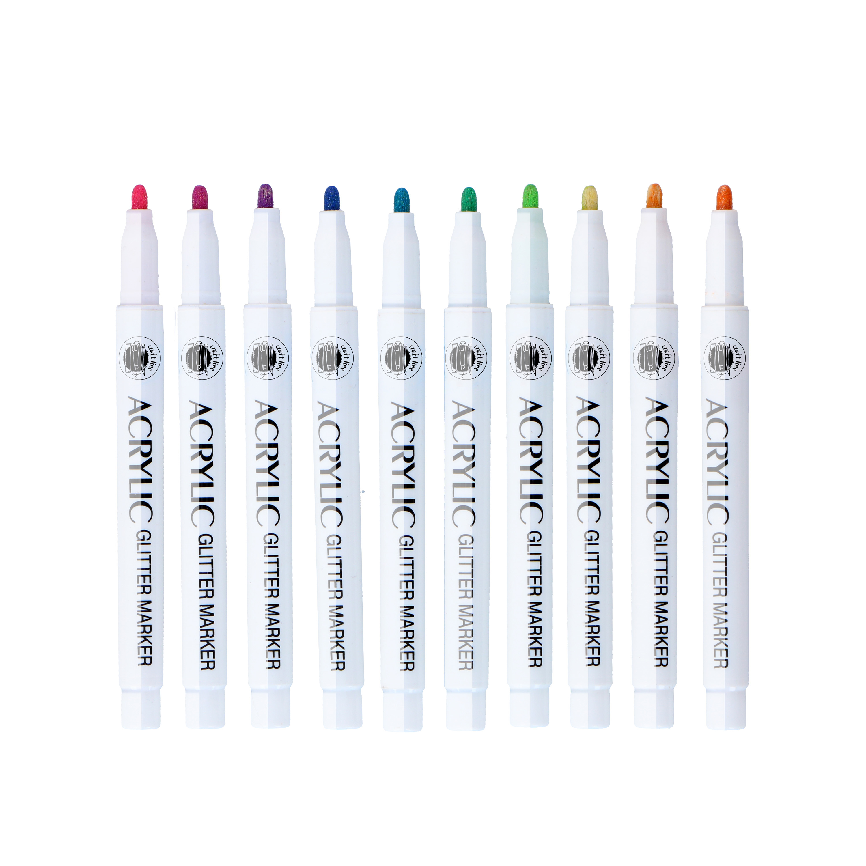 Acrylmarker Set Glitzer 10-teilig bunt