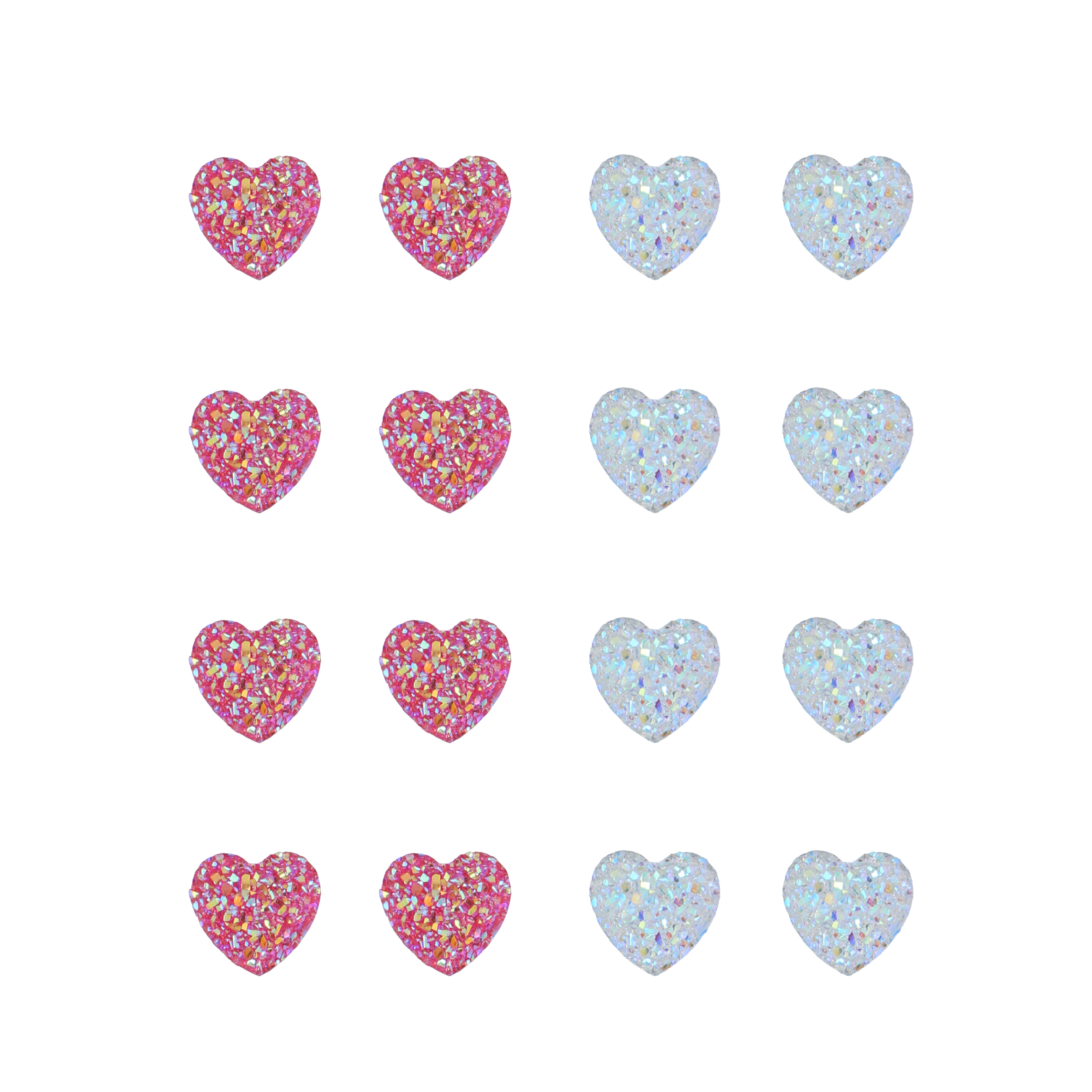 Sticker Aufkleber Set Glitzerherzen 16-teilig
