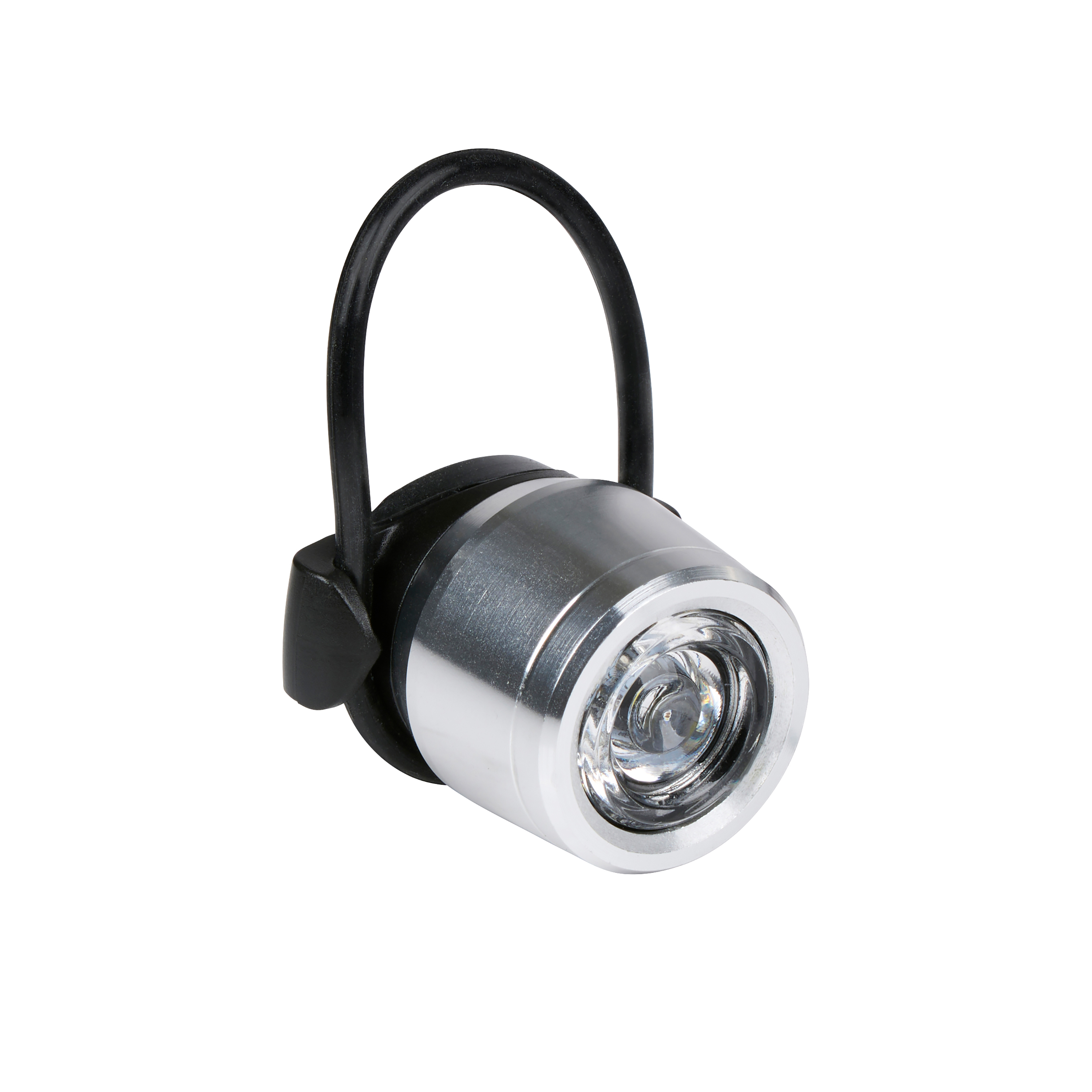 Velolampe Frontlicht schwarz/silber