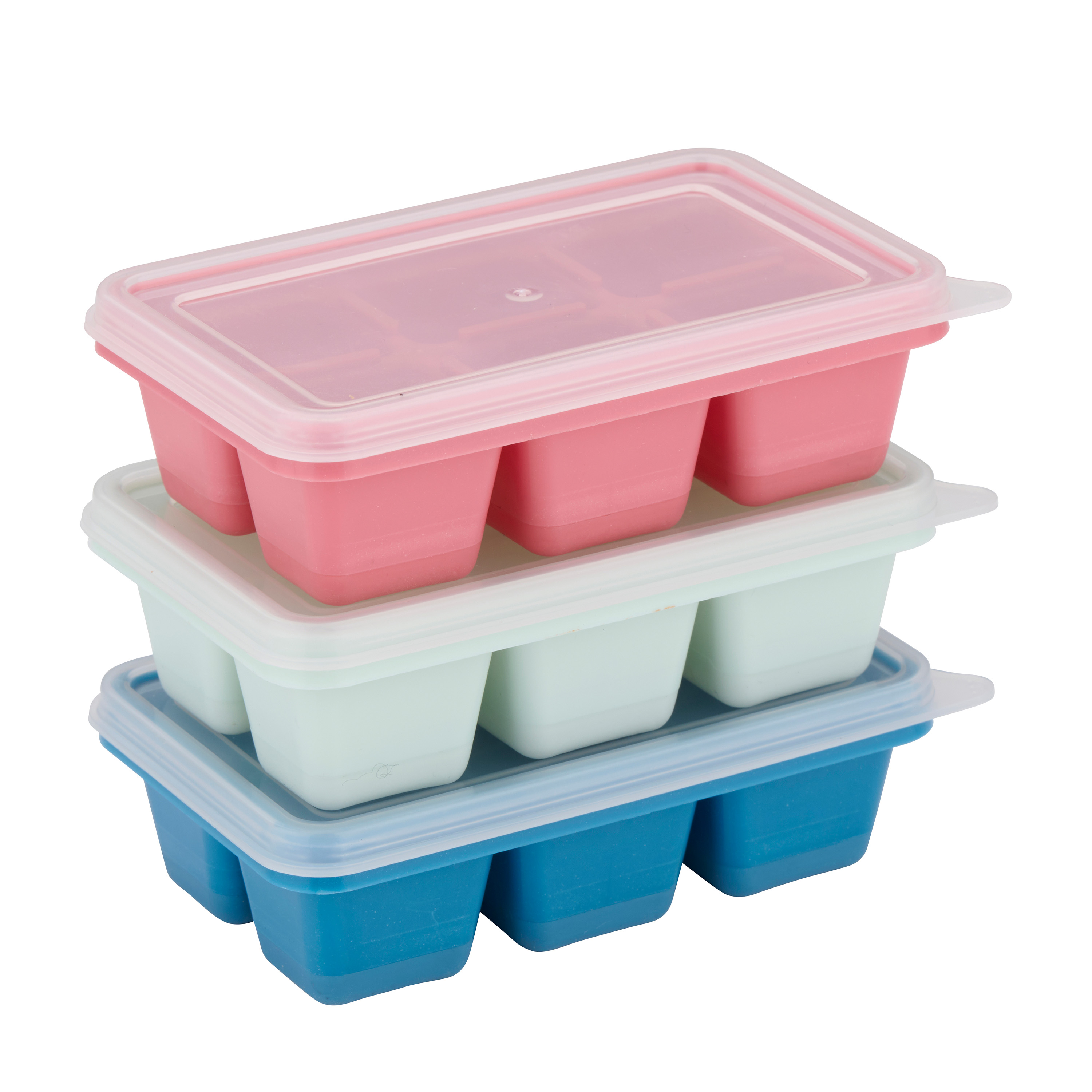 Eiswürfelform Set mit Deckel 3-teilig
