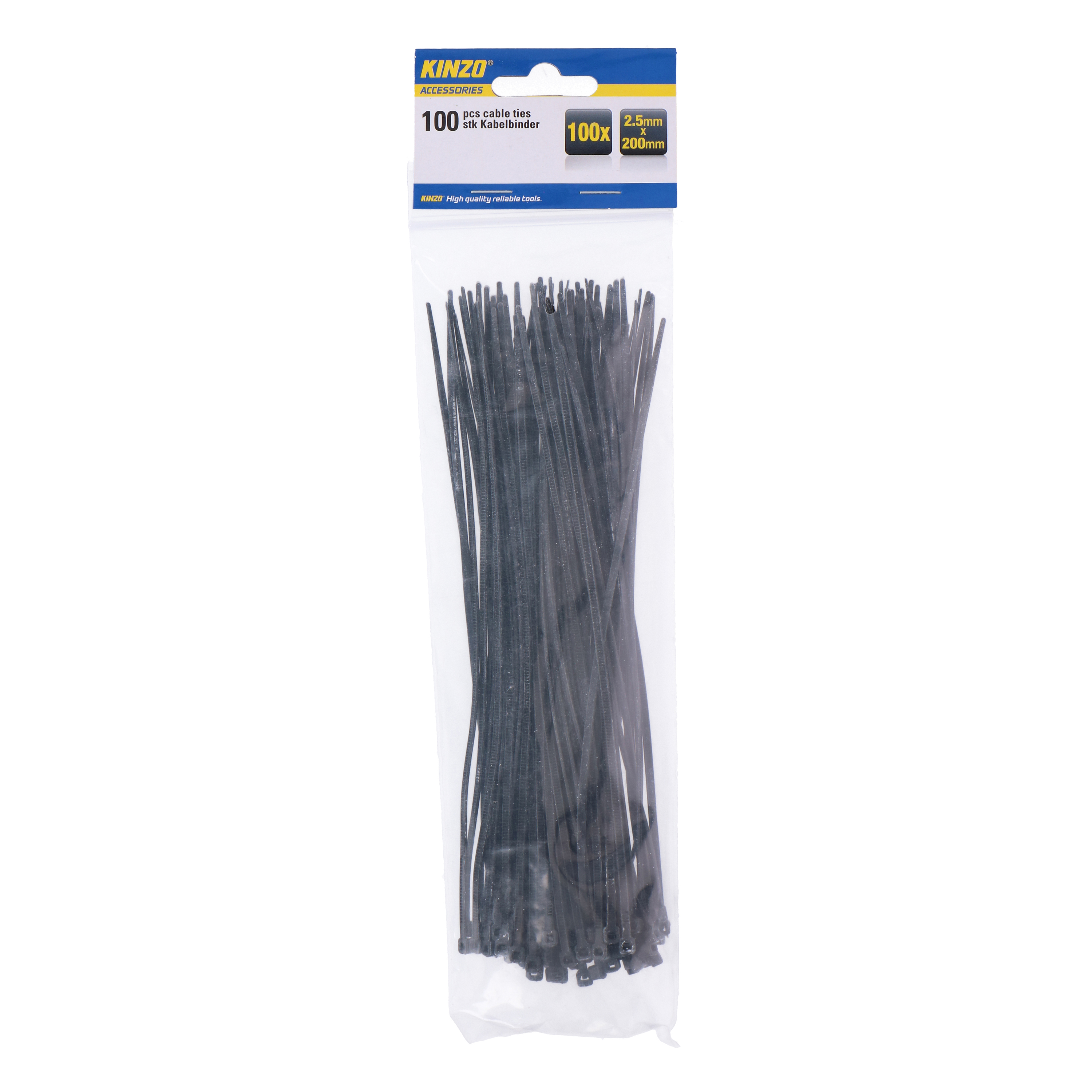 Kabelbinder Set 20 cm schwarz 100 Stk.