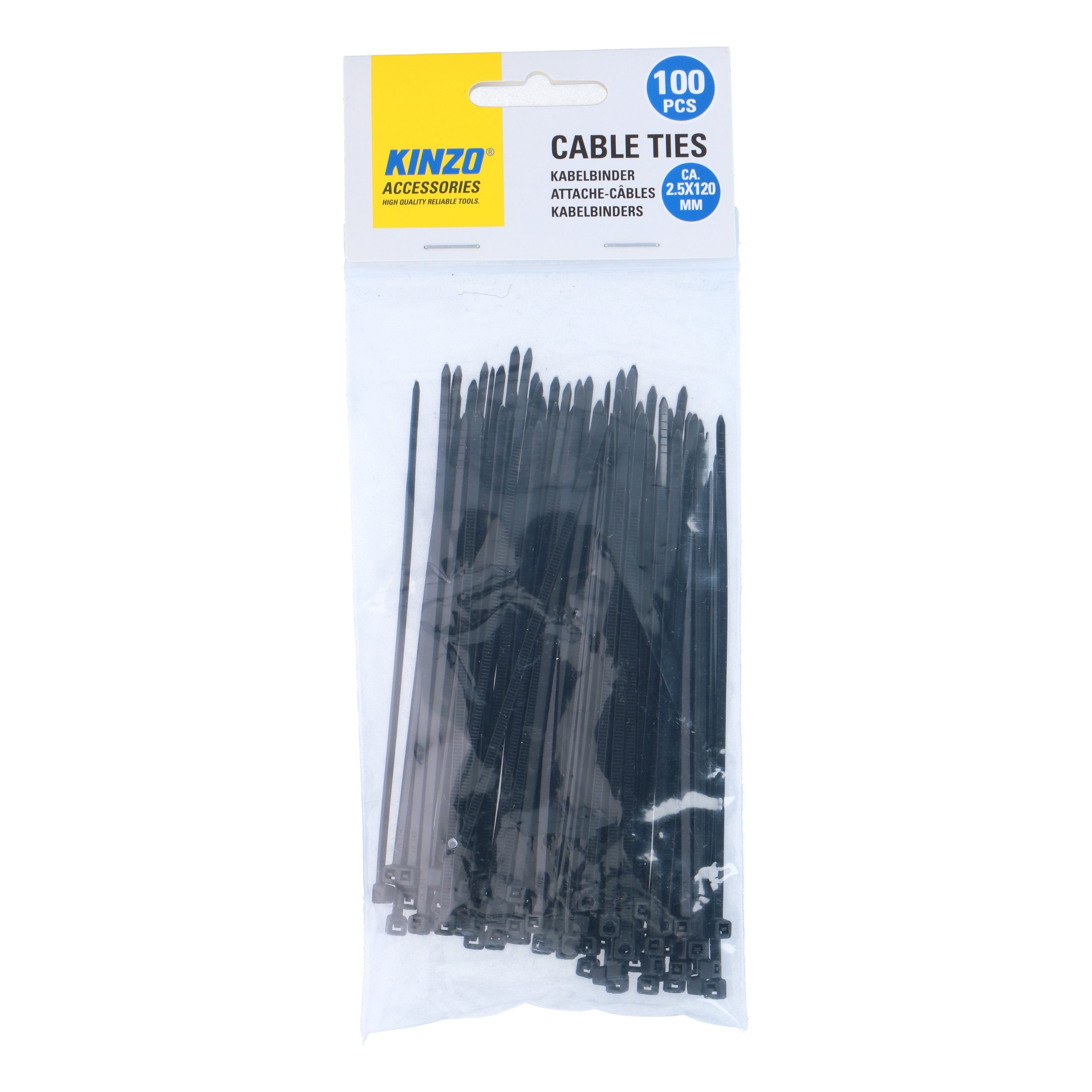 Kabelbinder Set 12 cm schwarz 100 Stk.