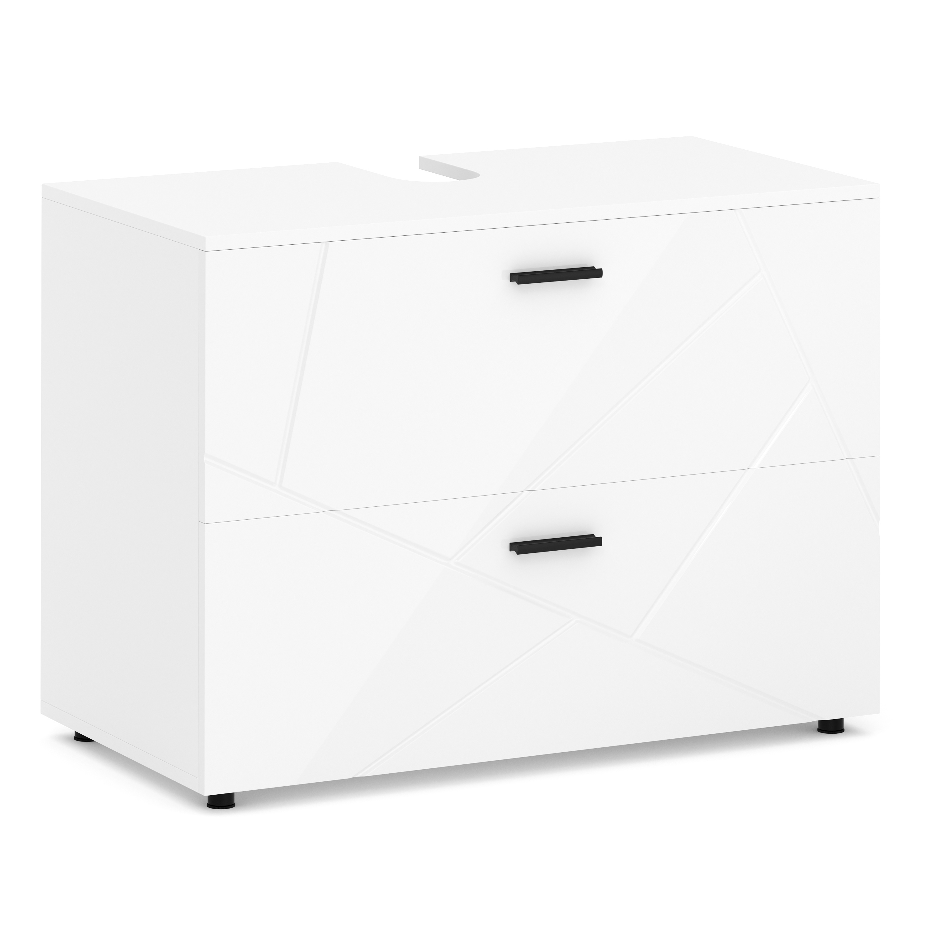 Waschbeckenunterschrank AQUALIA 80 x 41 x 59 cm weiss