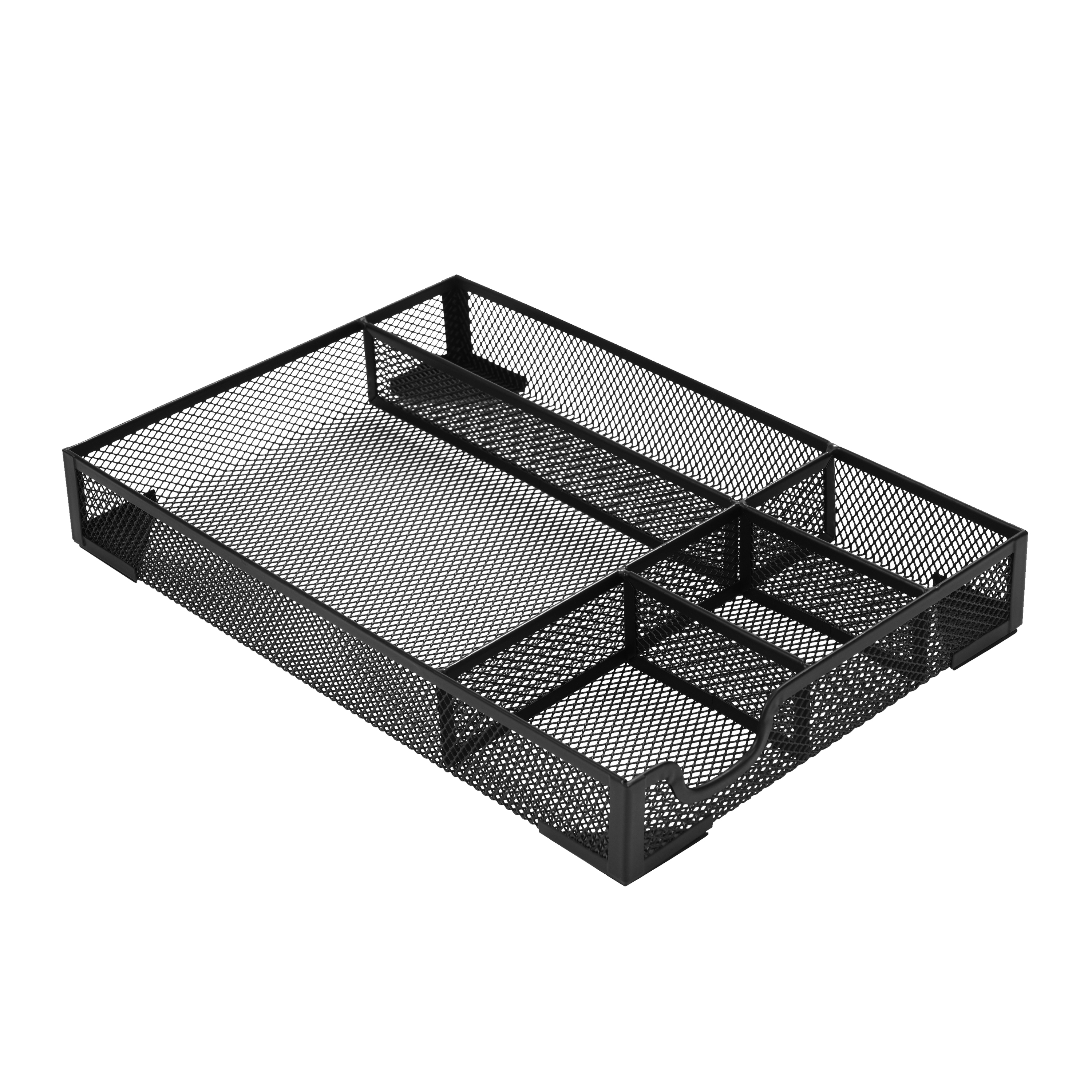 Schreibtisch Organizer Metall 5 Fächer schwarz