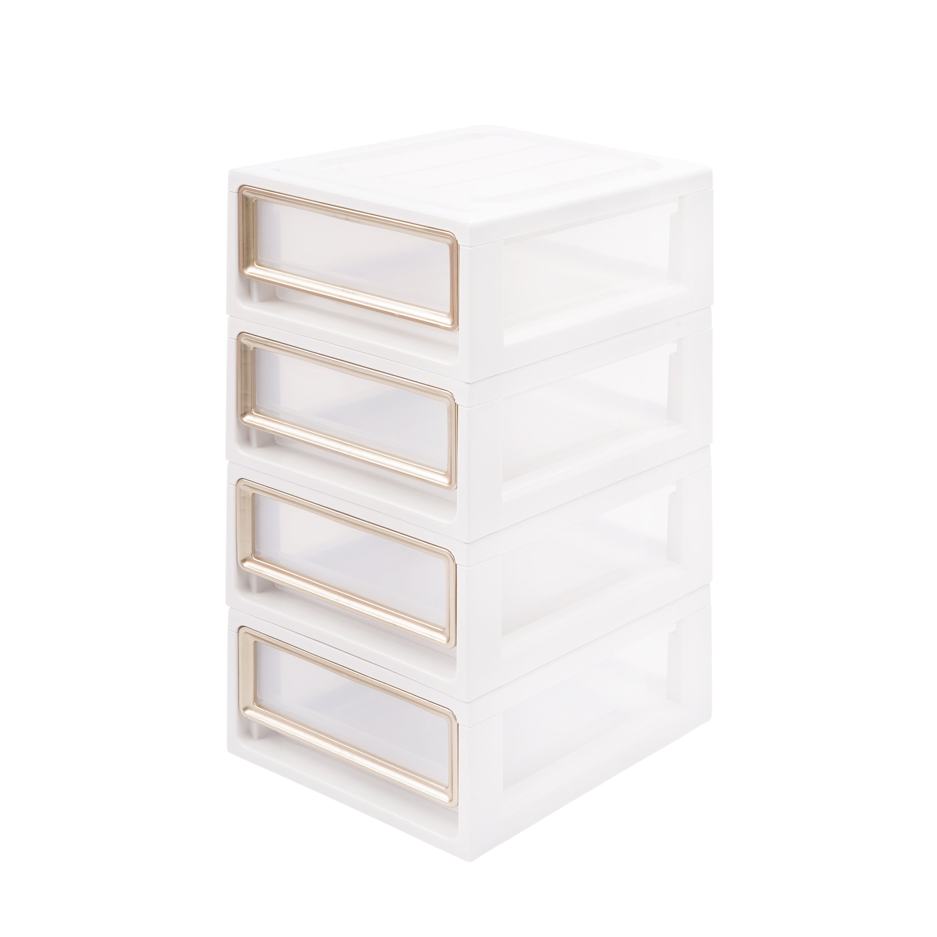Aufbewahrungsbox 28 x 19 x 10 cm 4er Set weiss