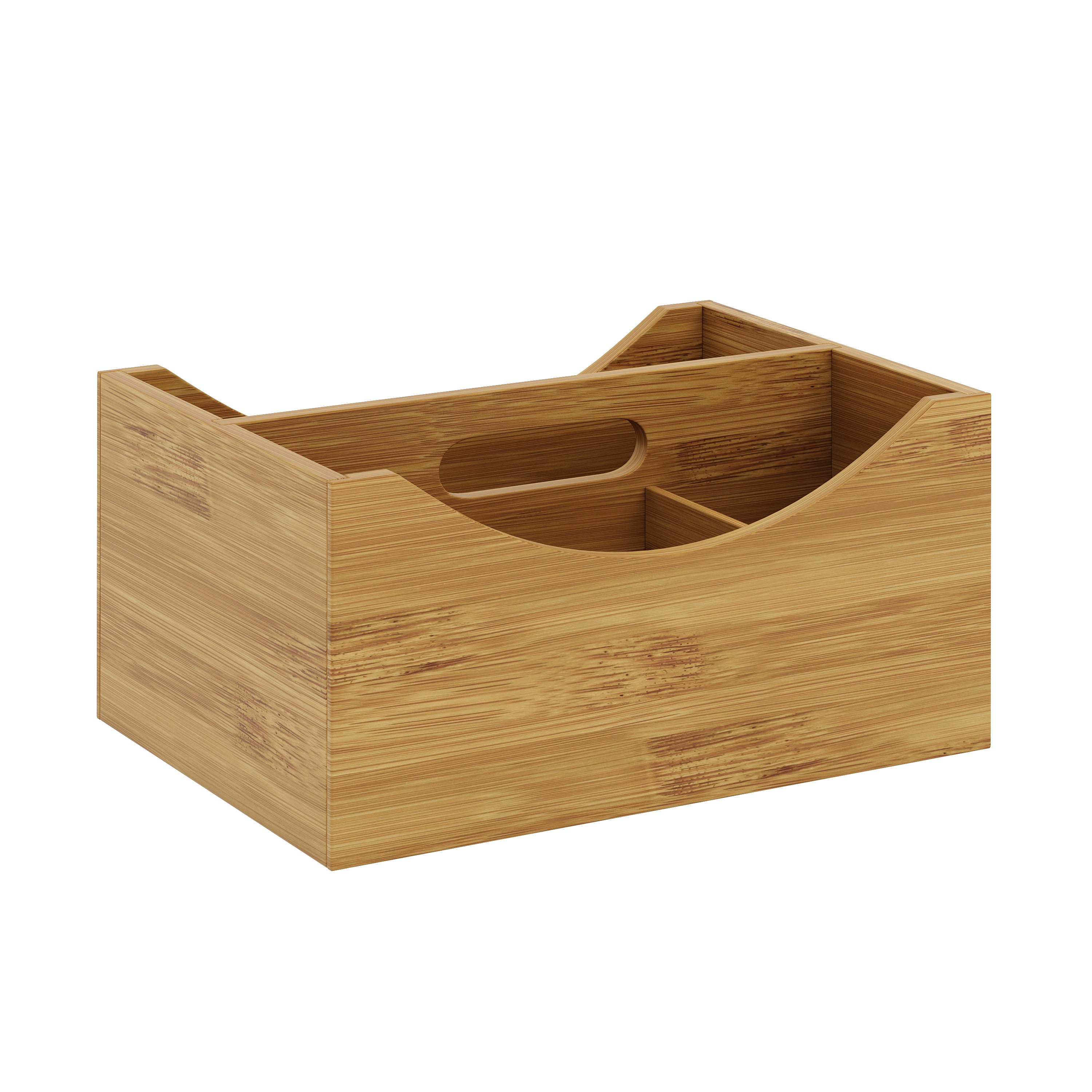 Schreibtisch Organizer Bambus 4 Fächer natur