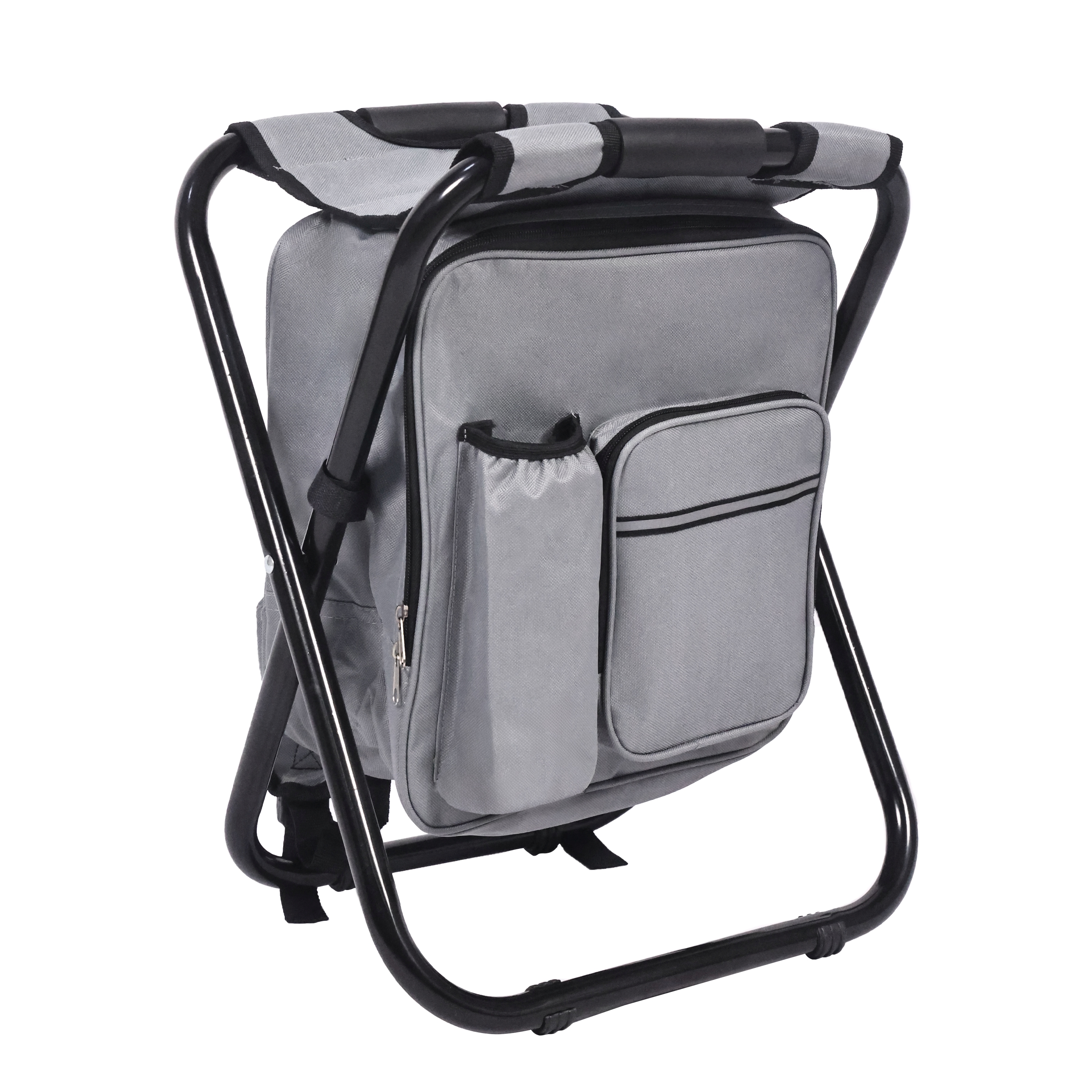 Campinghocker klappbar mit Tasche grau