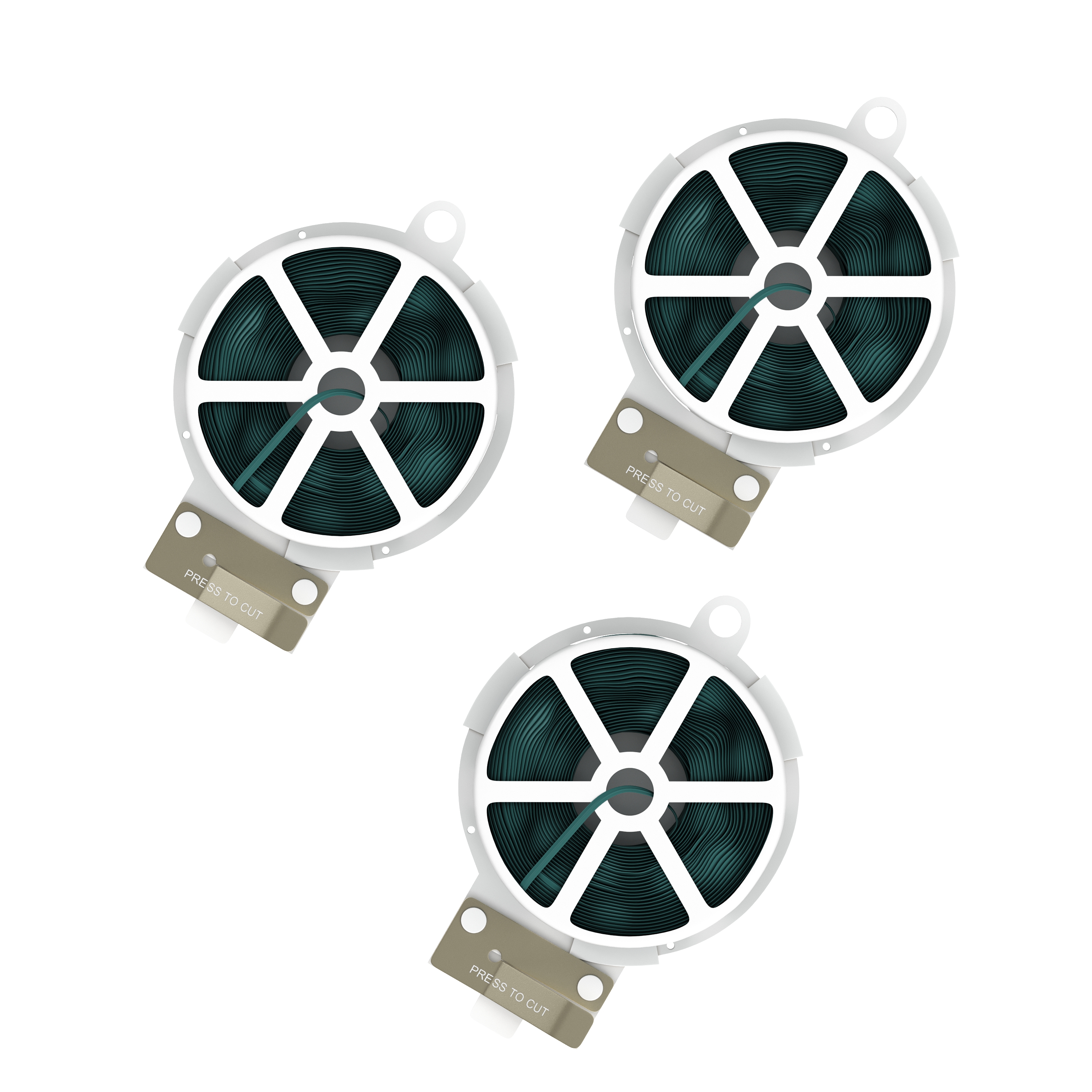 Bindedraht Eisen beschichtet mit Cutter 1.5 mm/50 m 3er Set grün
