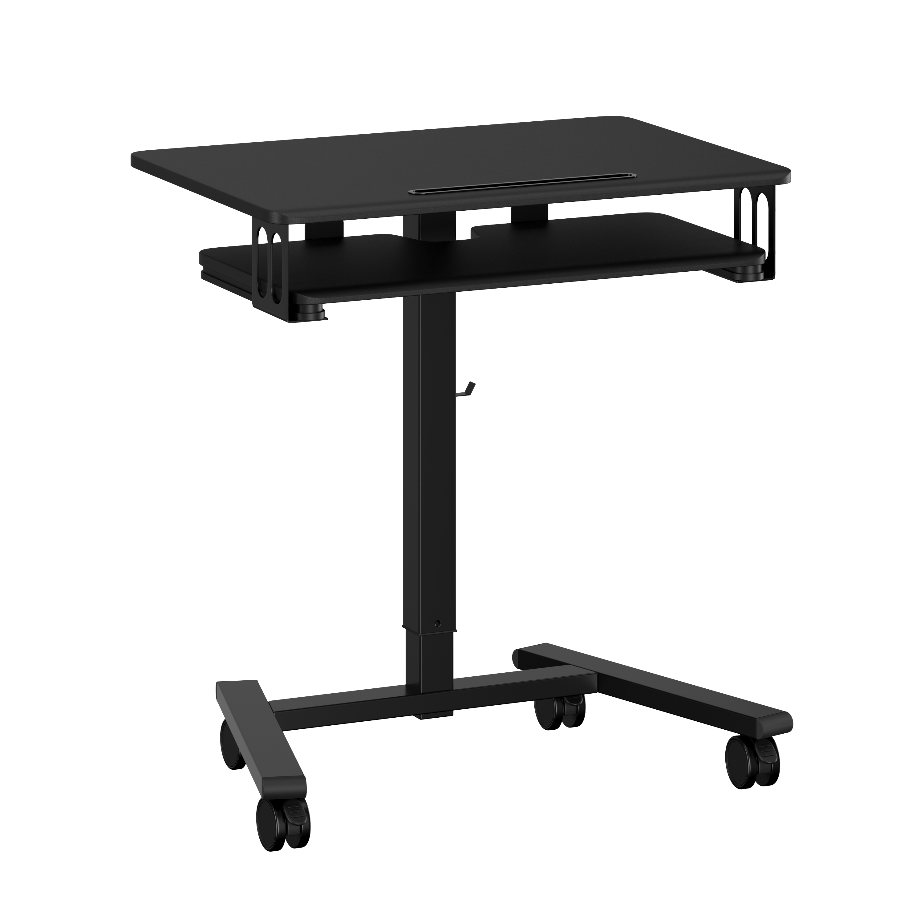 Laptoptisch FABER höhenverstellbar auf Rollen 65 x 45 x 72-112 cm schwarz