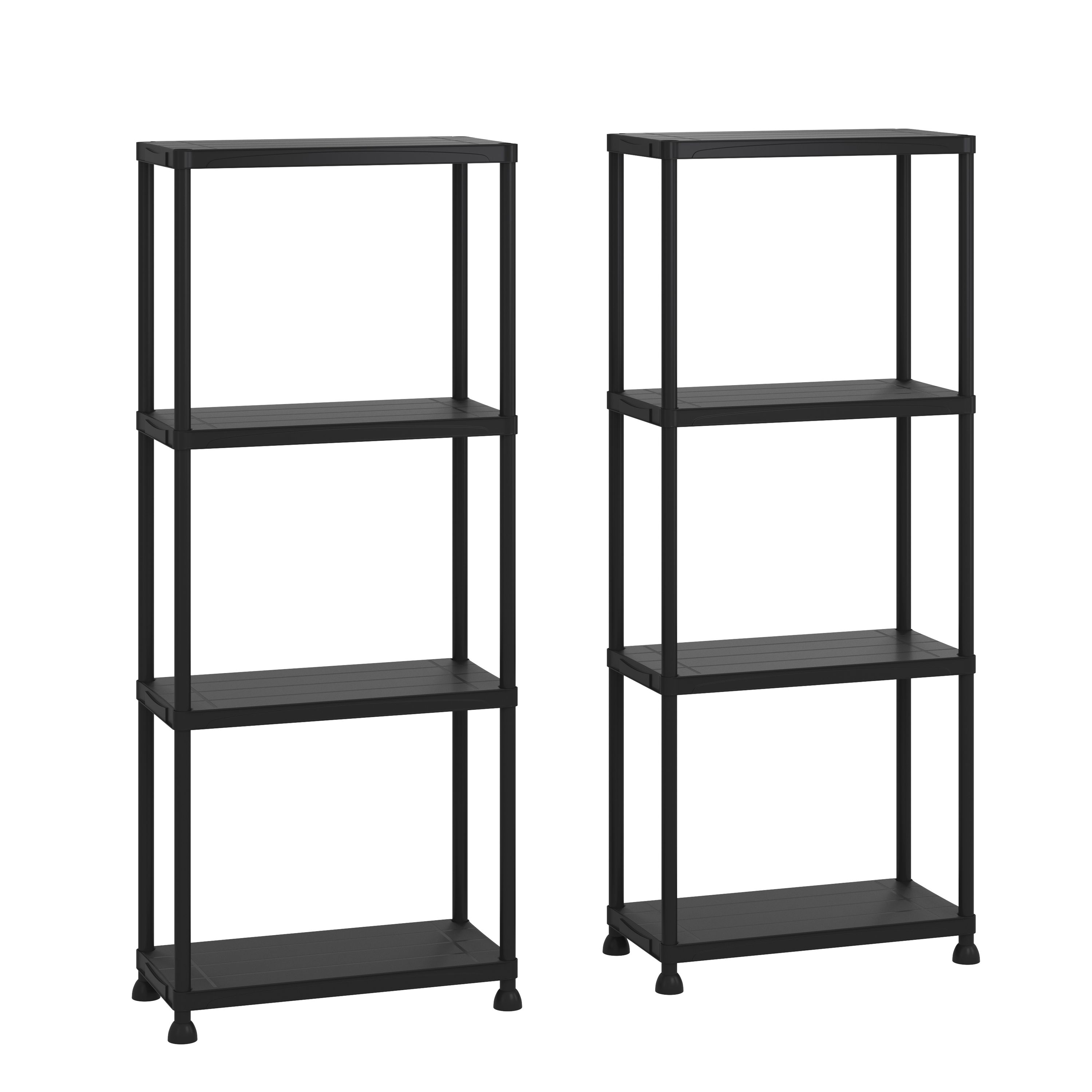 Schwerlastregal 2er Set schwarz 60 x 30 x 133 cm