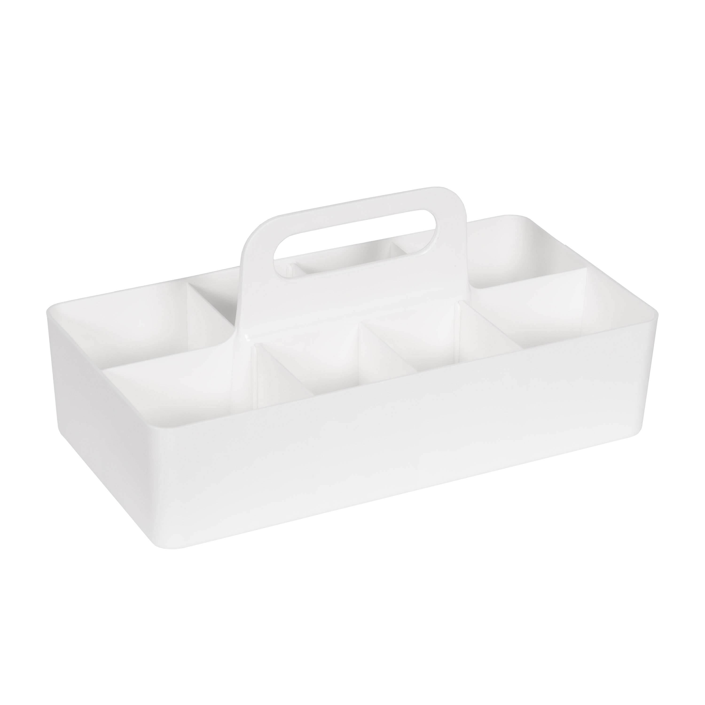 Organizer mit Griff 8 Fächer weiss