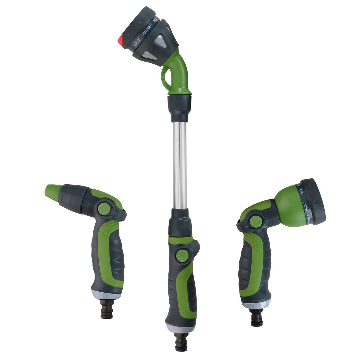 Gartenbrause mit Giessstab Set 3-teilig