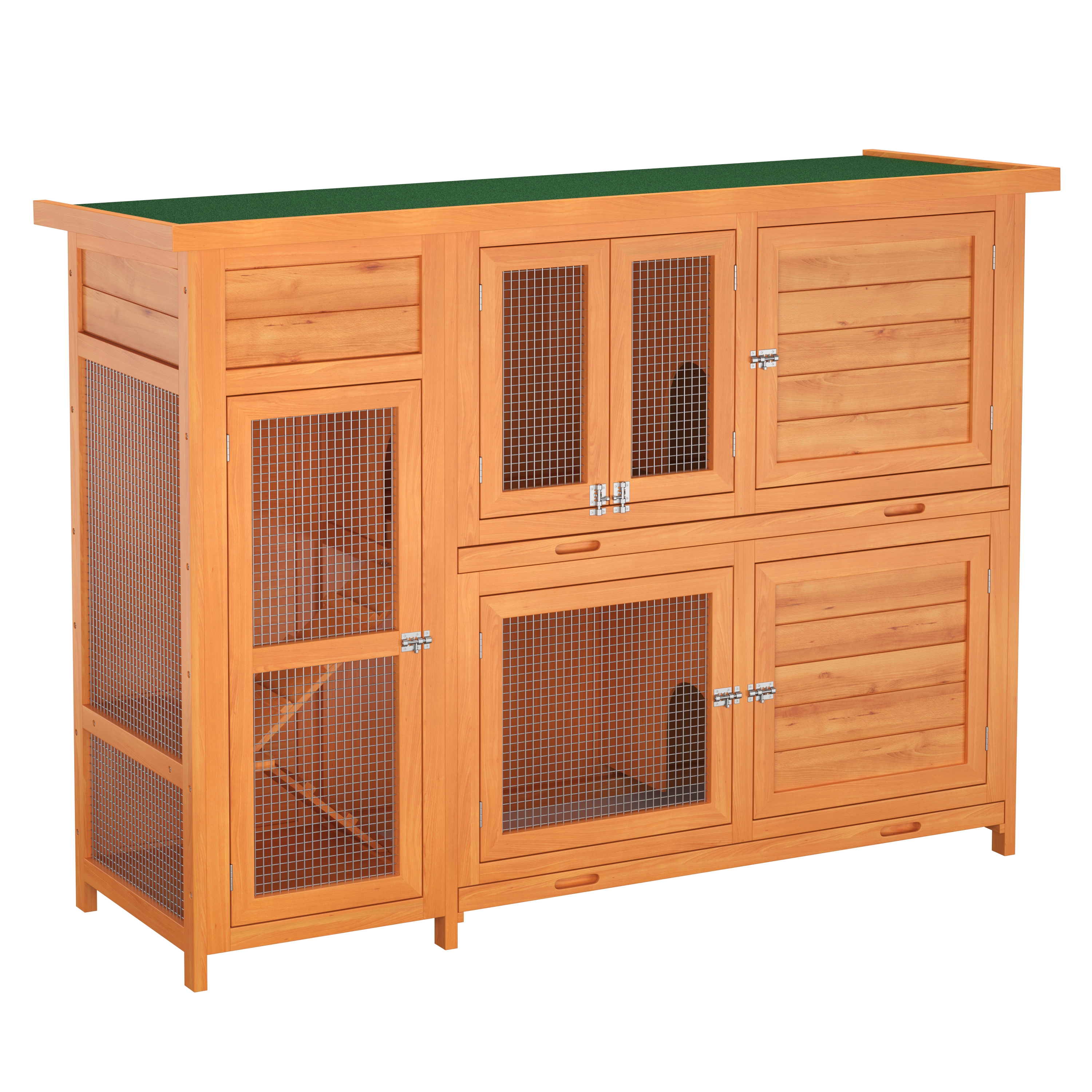 Kaninchenstall Holz BUNLO 145 x 52 x 107 cm