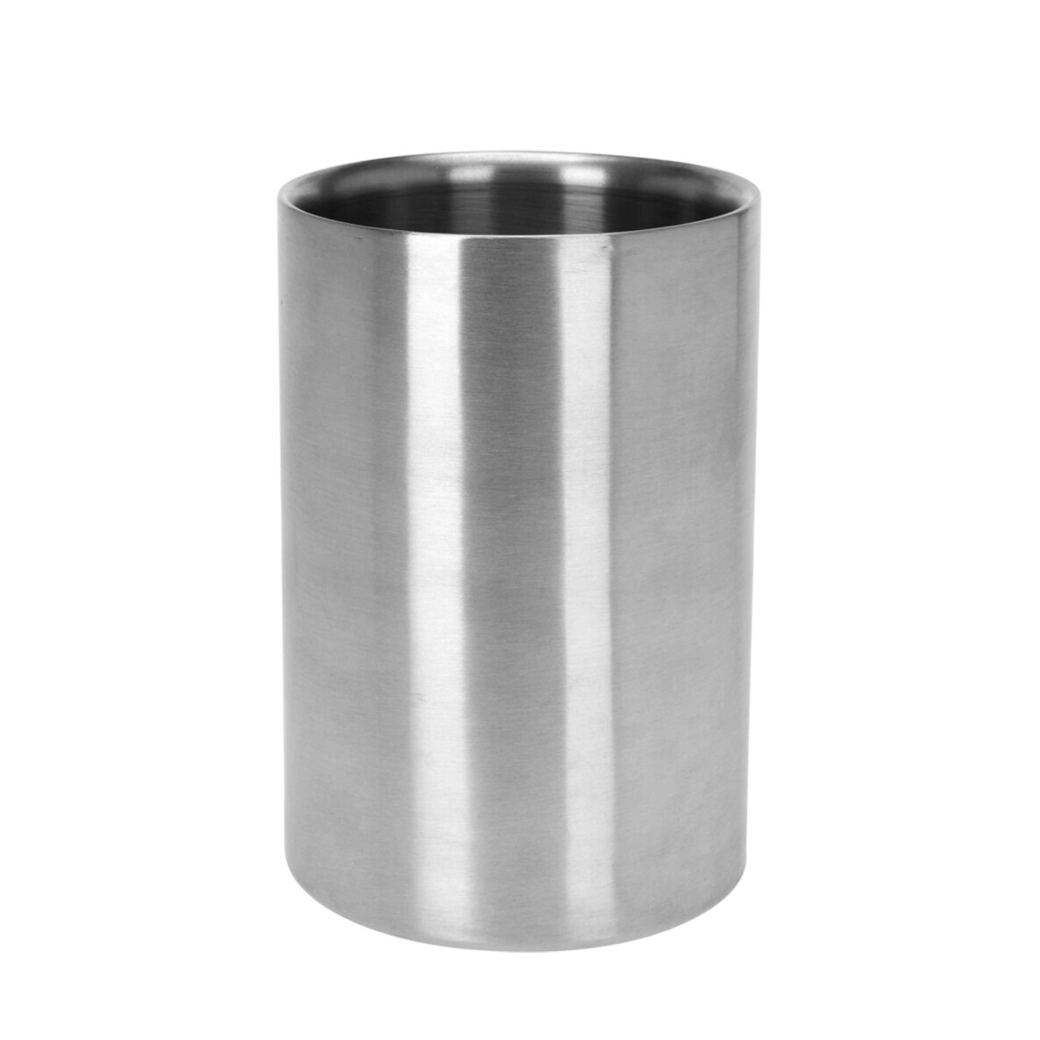 Weinkühler Edelstahl 12 x 18 cm silber