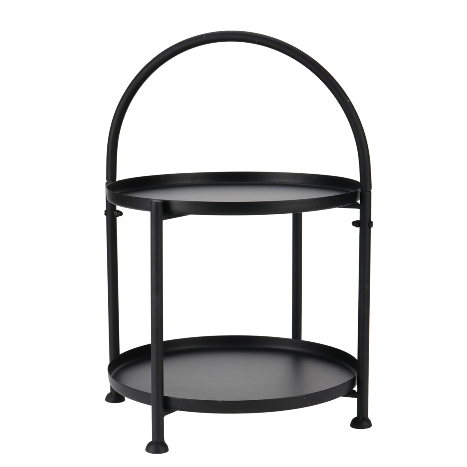 Beistelltisch Metall 34 x 46 cm schwarz