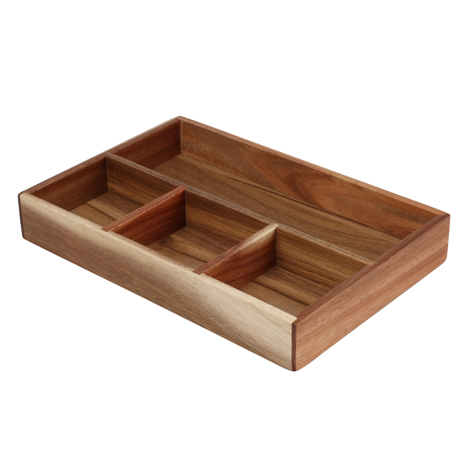 Organizer Holz 4 Fächer 30 x 20 x 5 cm natur