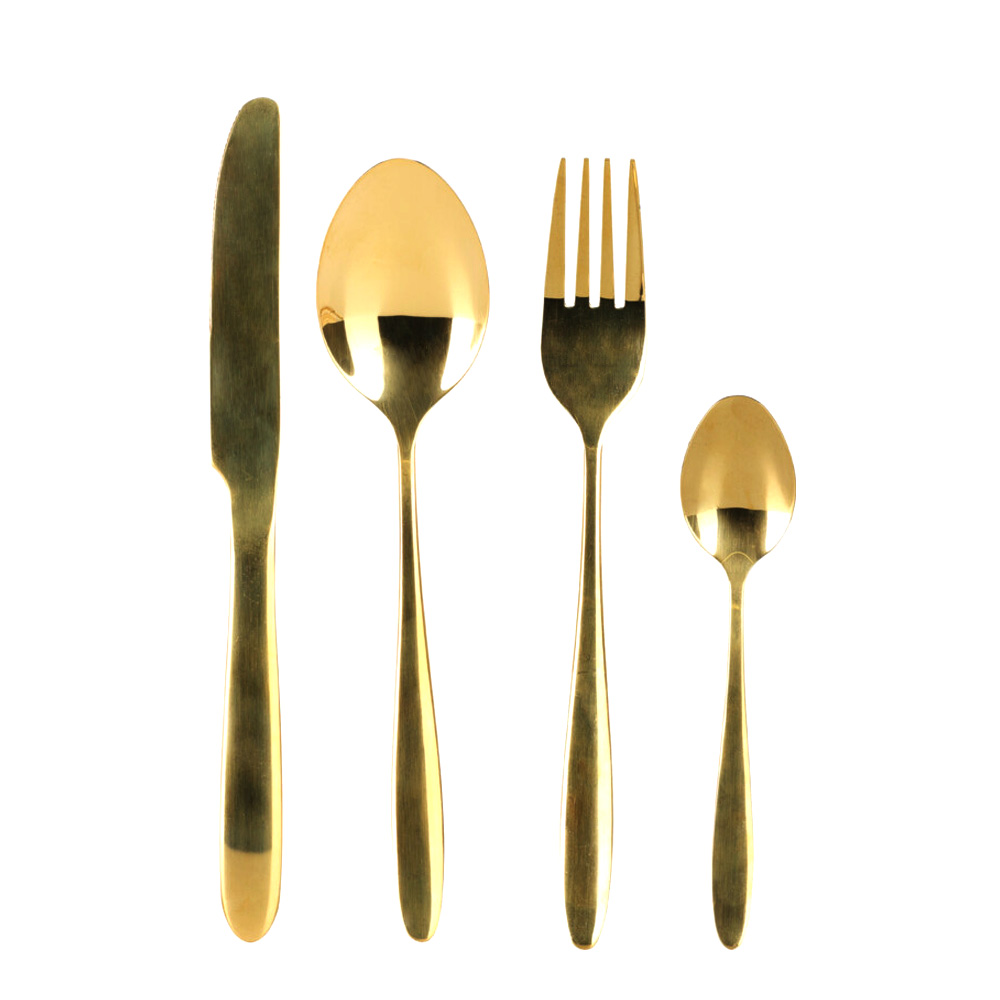 Besteck Set 24-teilig gold