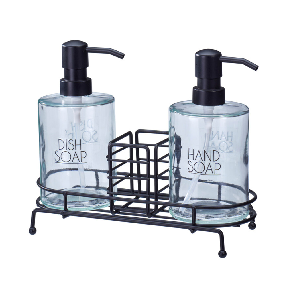 Seifenspender Set Glas 3-teilig