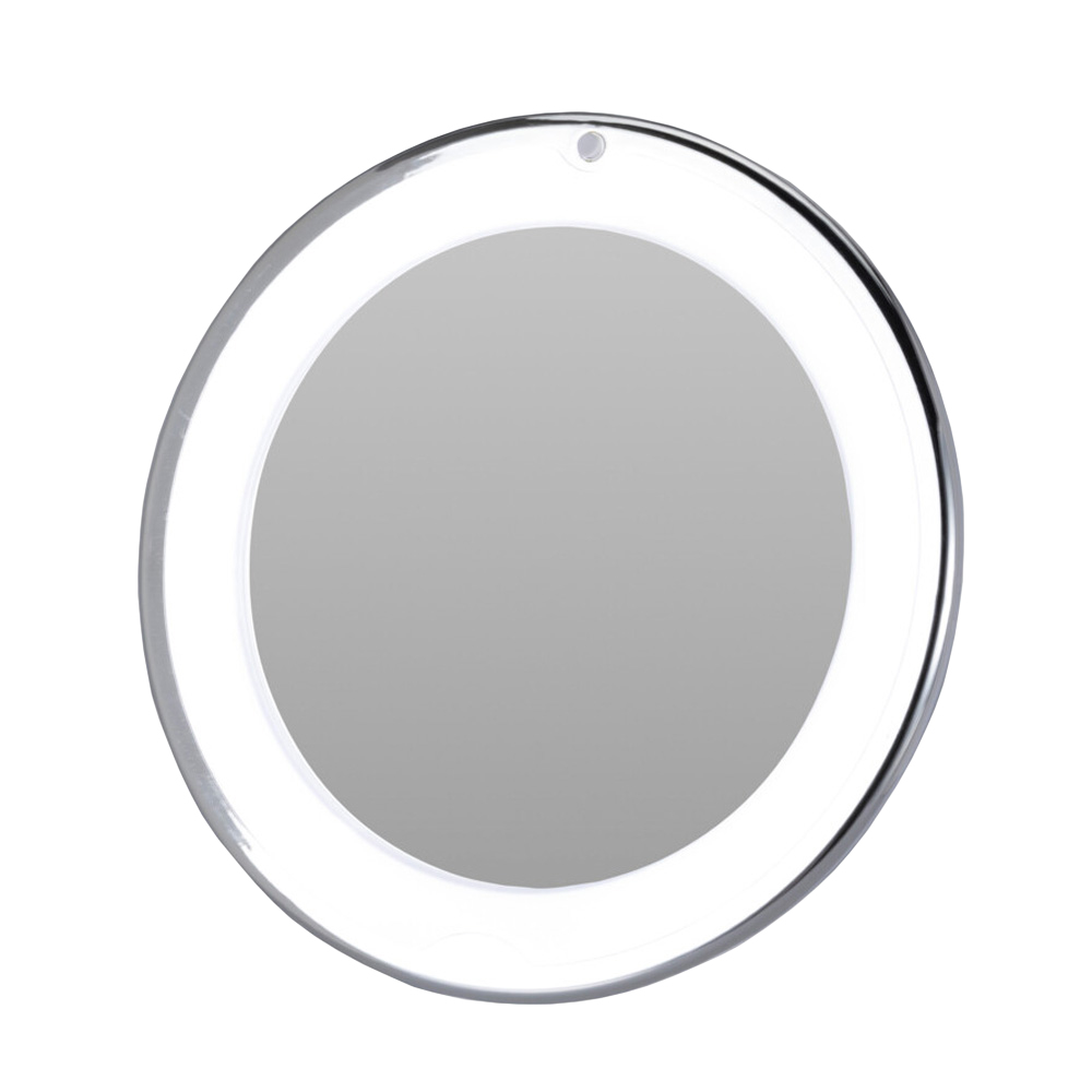 LED Schminkspiegel 20 x 22 cm silber/weiss