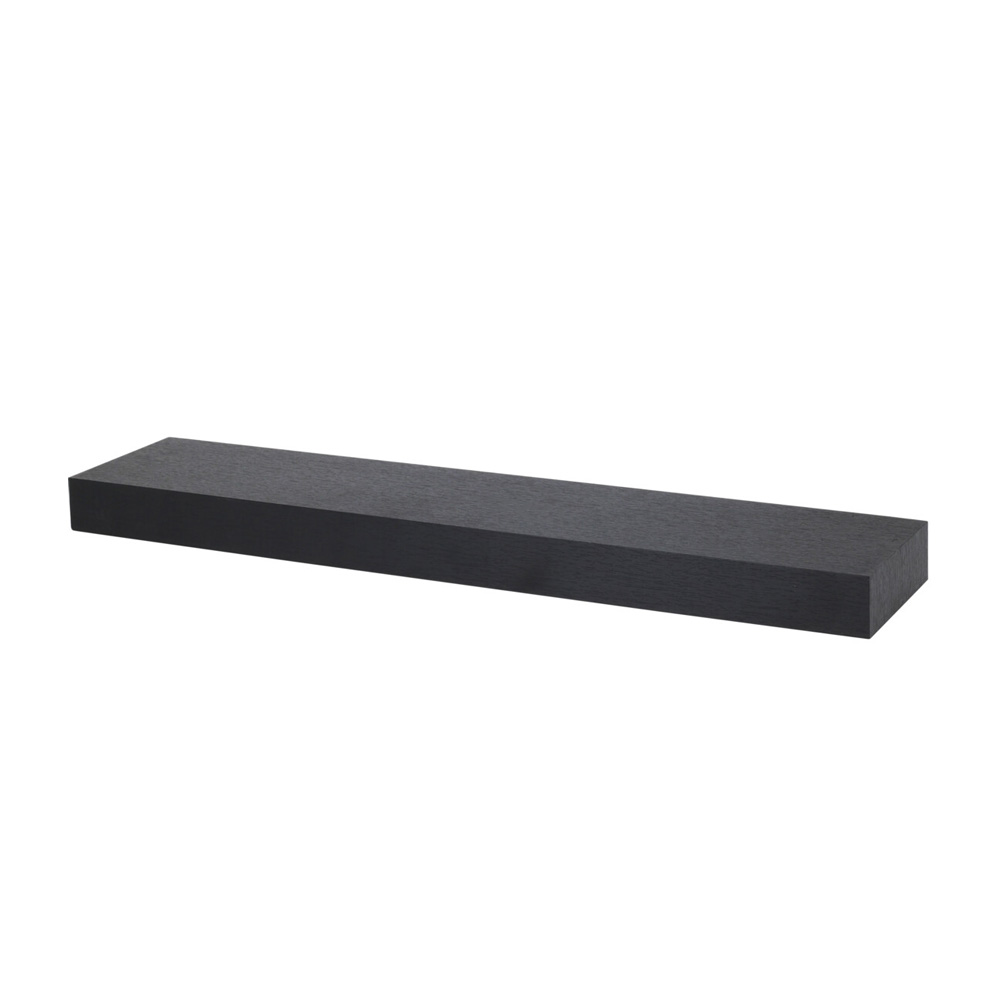 LED Wandregal 60 x 4 x 13 cm schwarz