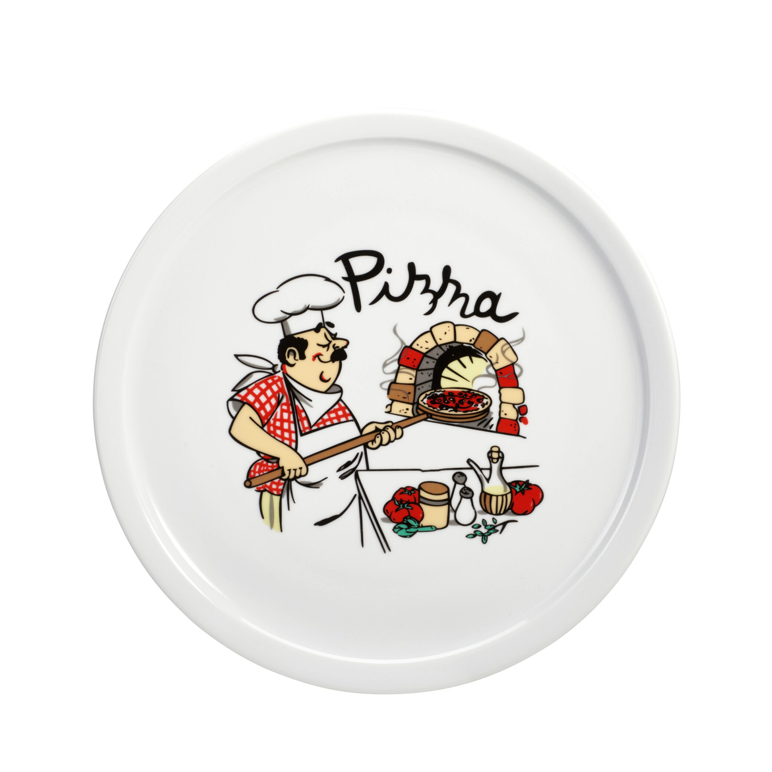 Pizzateller Porzellan 30 x 30 cm weiss