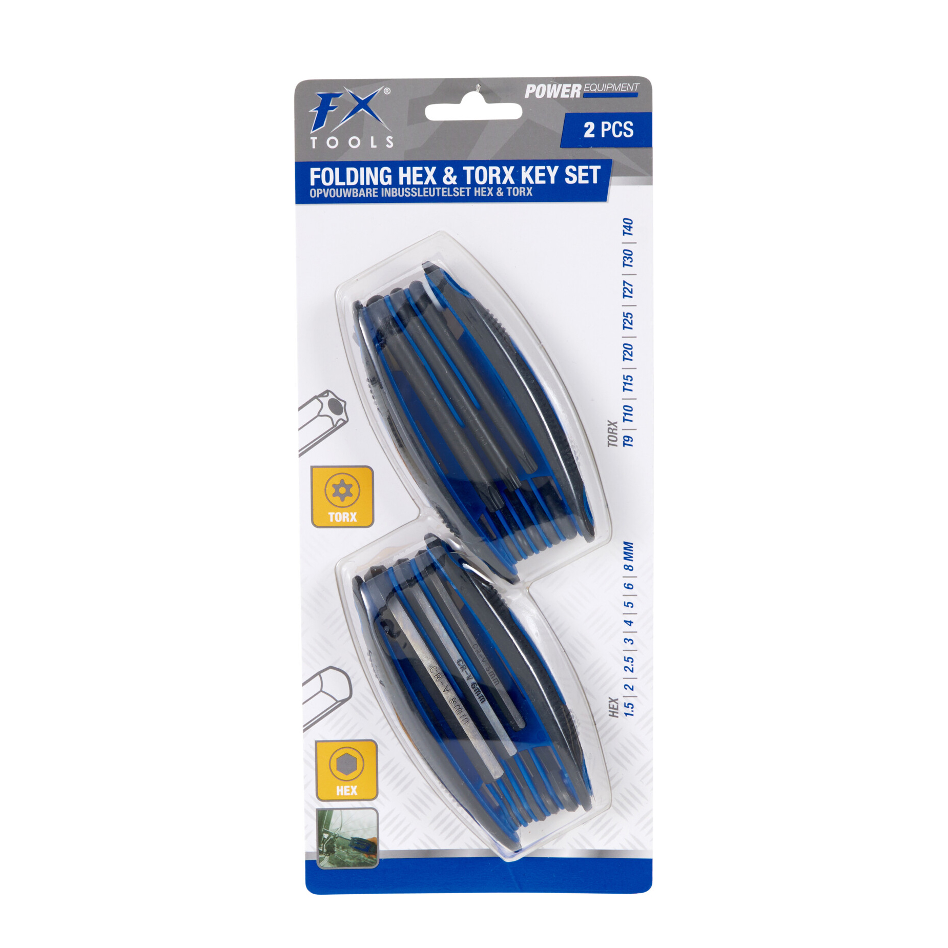 Sechskant und Torx Schlüsselsatz 2-teilig