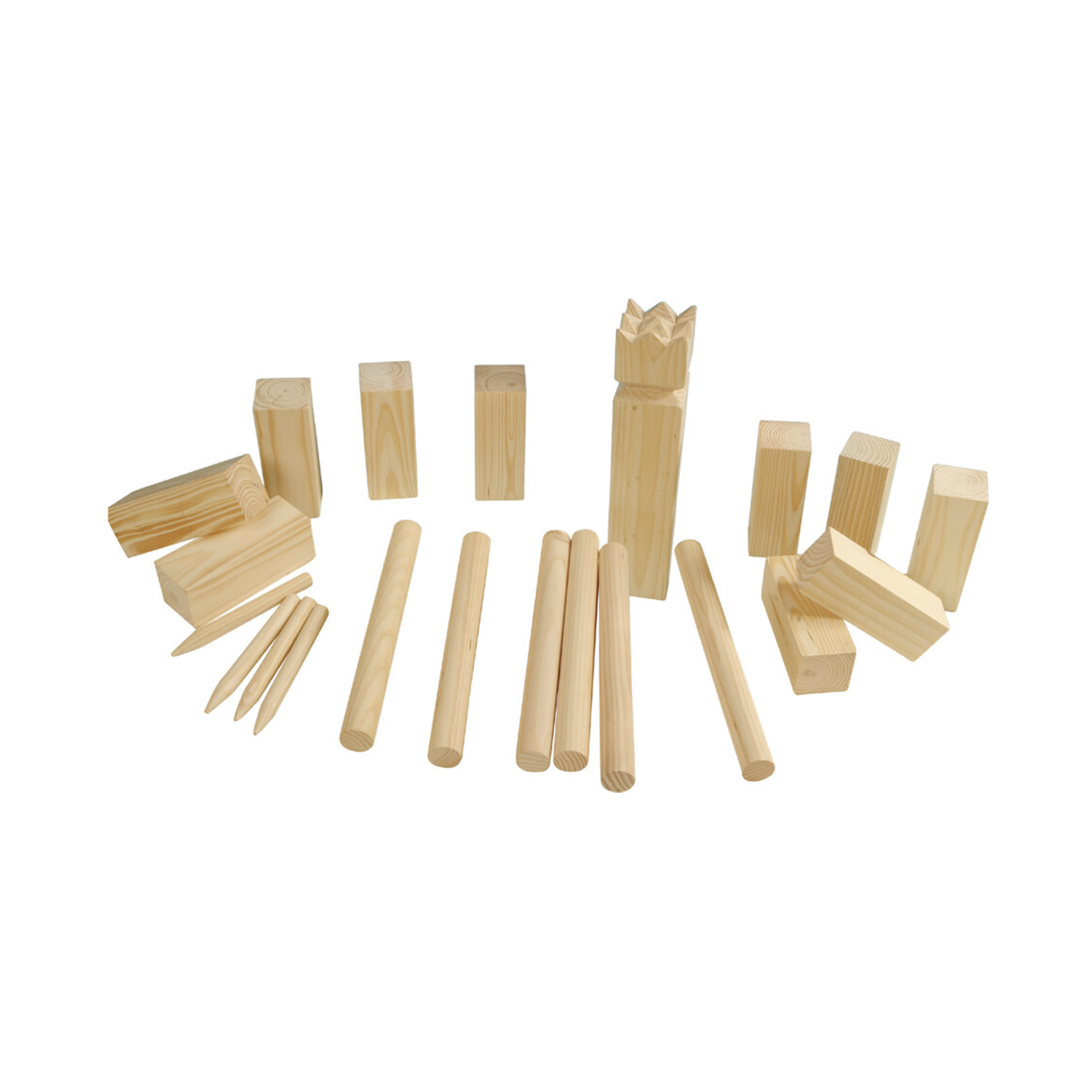 Kubb Wurfspiel Holz 11-teilig natur