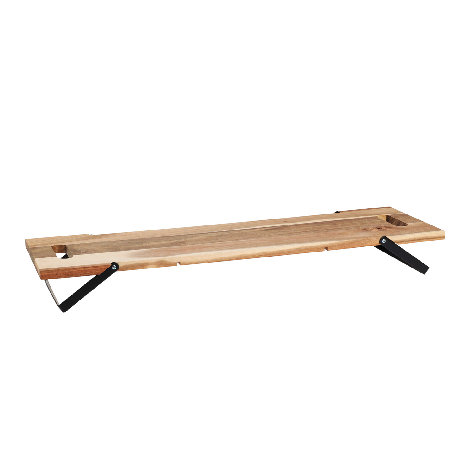 Servierbrett Akazienholz 67 x 20 cm natur/schwarz
