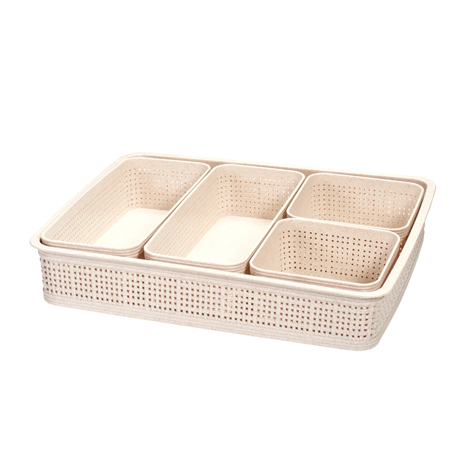 Schubladen Organizer Set 5-teilig beige