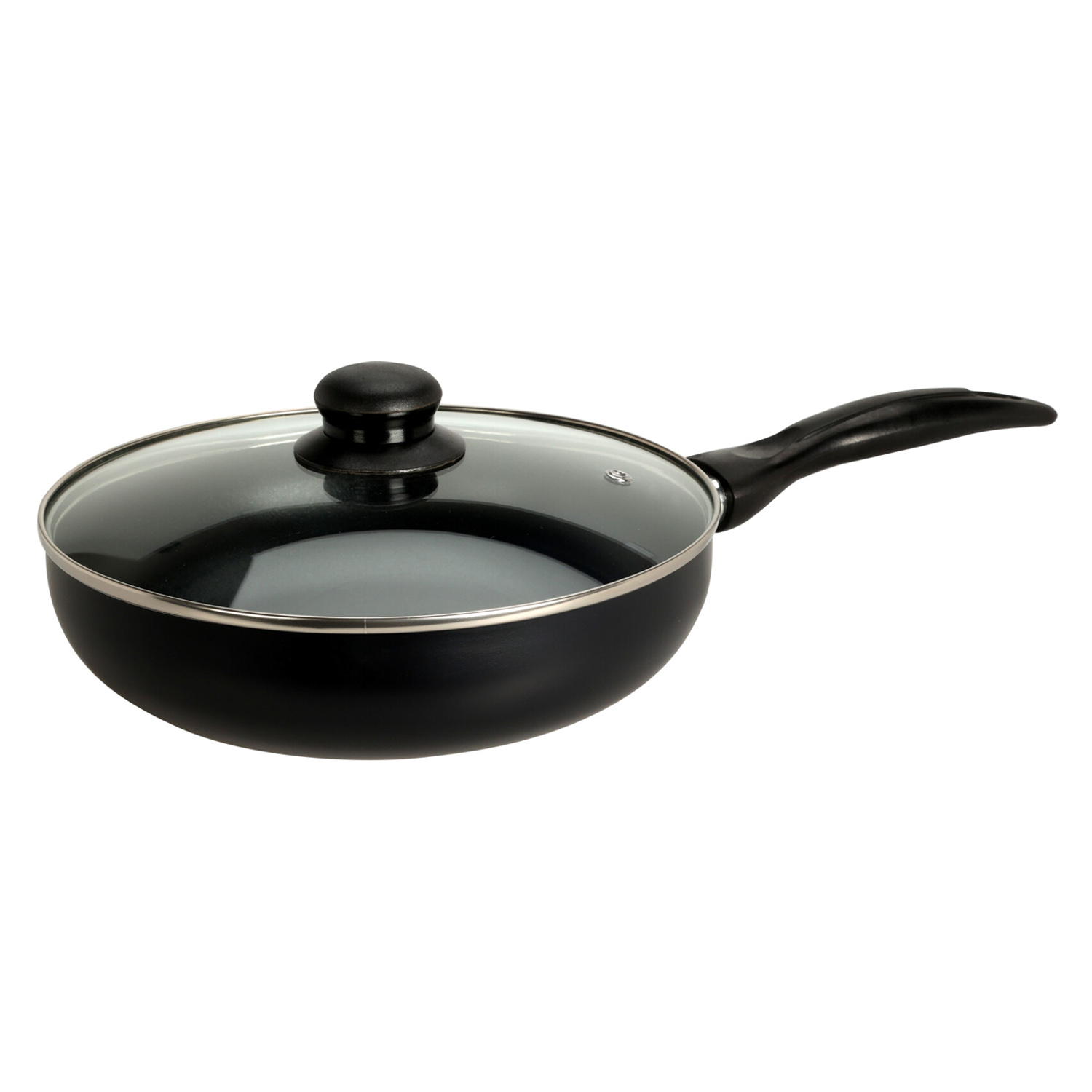 Bratpfanne Aluminium mit Glasdeckel 24 cm
