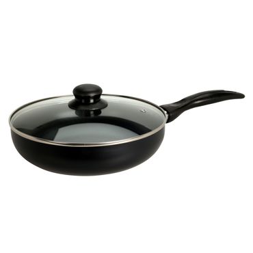 Bratpfanne Aluminium mit Glasdeckel 24 cm