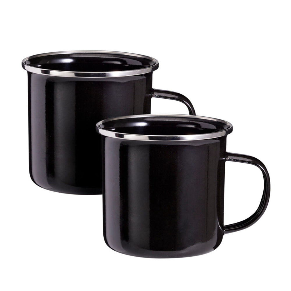 Tasse Eisen 2er Set 350 ml schwarz