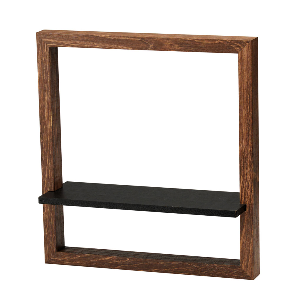 Wandregal 30 x 10 x 32 cm braun/schwarz