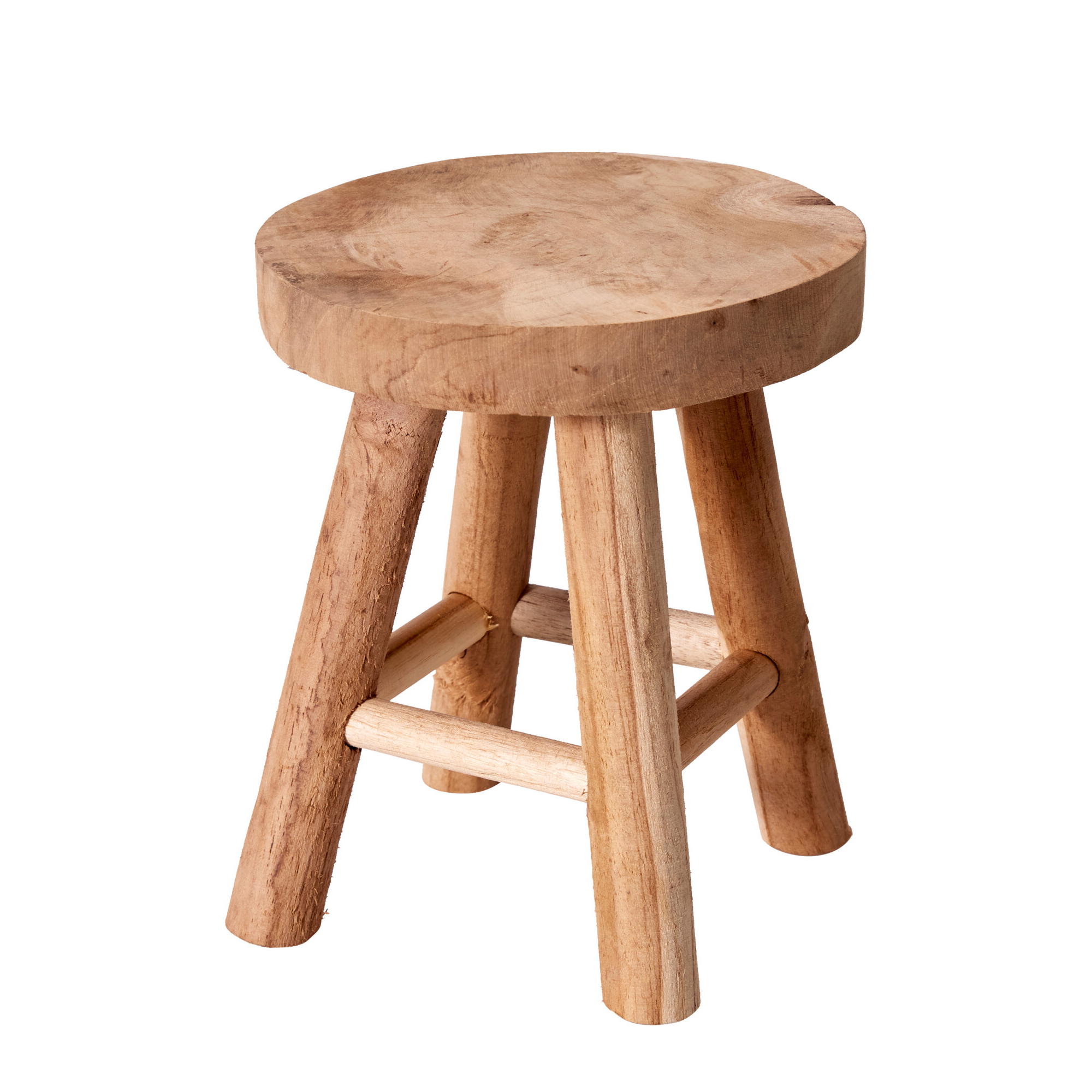 Hocker Holz rund 15 x 18 cm natur