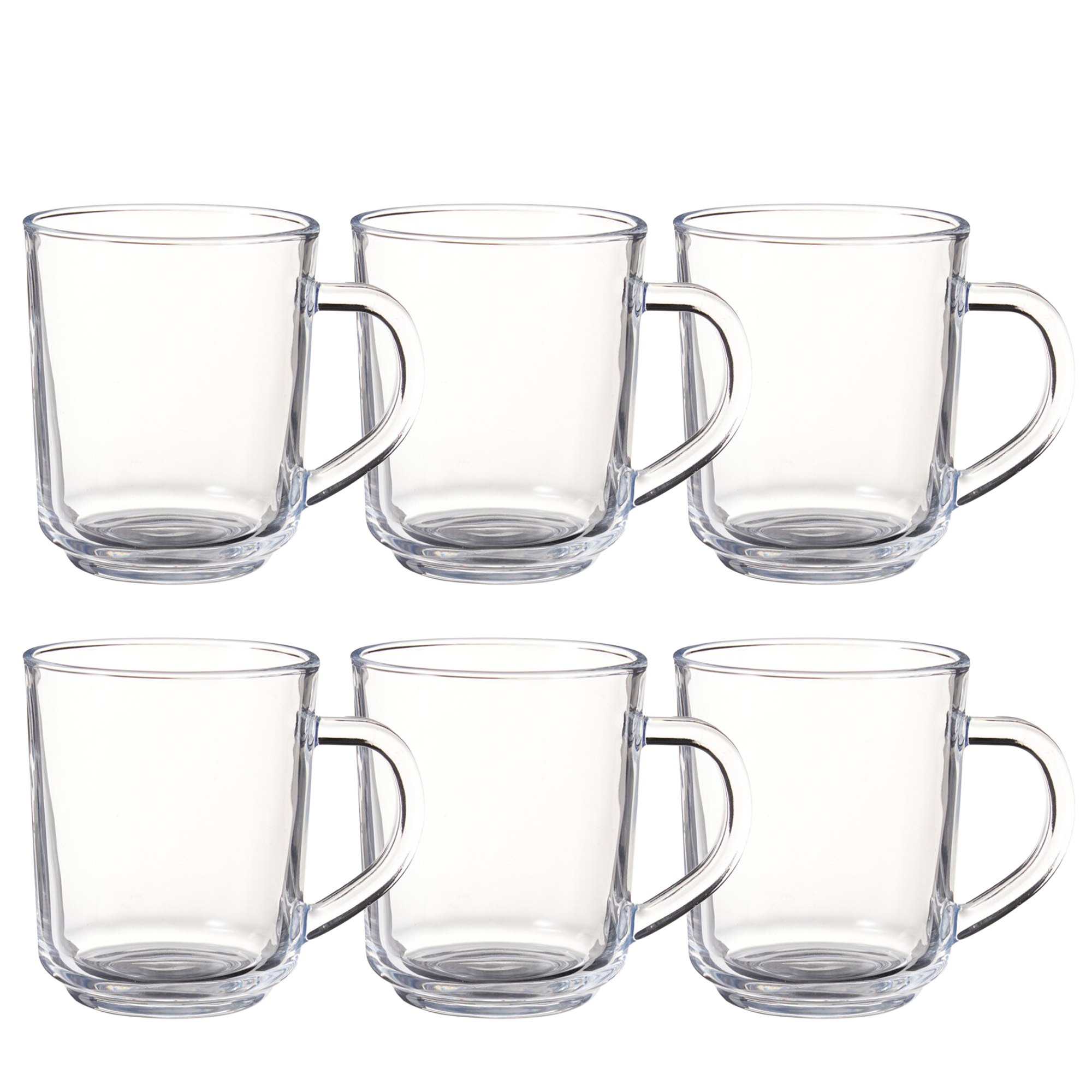 Kaffeeglas Teeglas mit Henkel 6er Set 220 ml