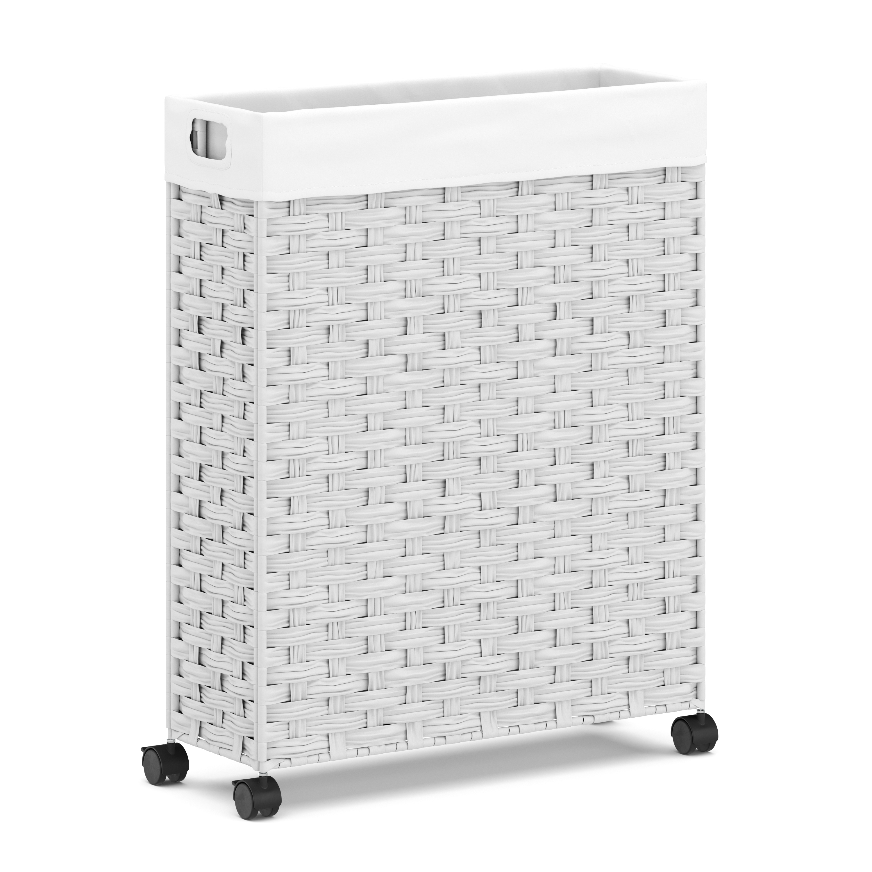 Wäschekorb Rattan 1 Fach 66L weiss