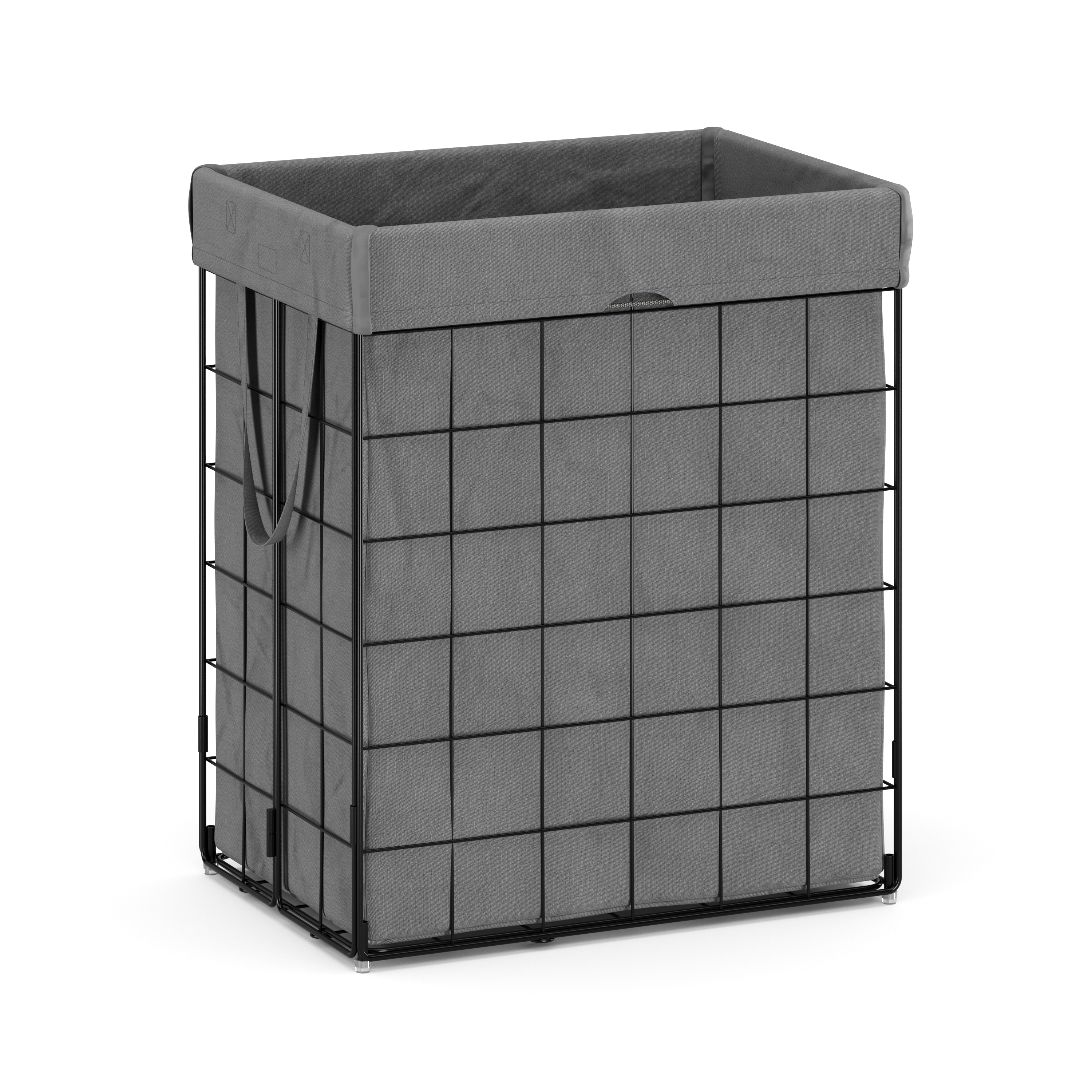 Wäschekorb Metall 1 Fach 90L grau