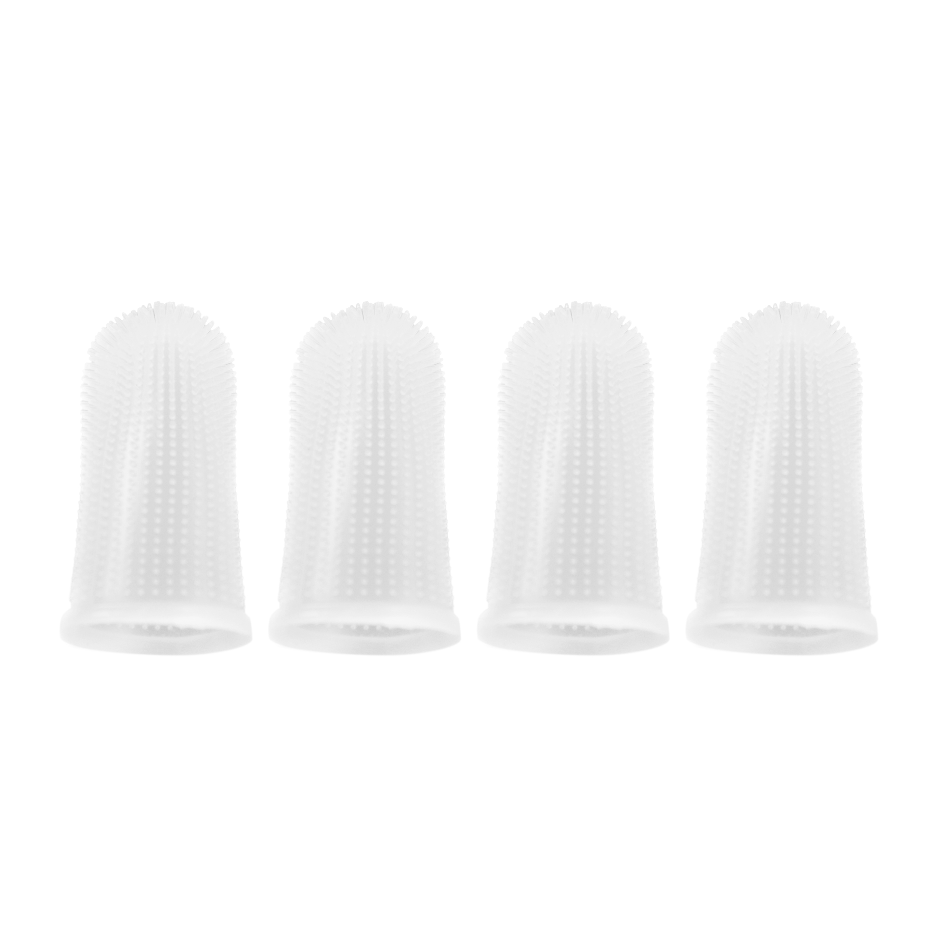 Haustier Fingerzahnbürste Silikon 5 cm 4er Set