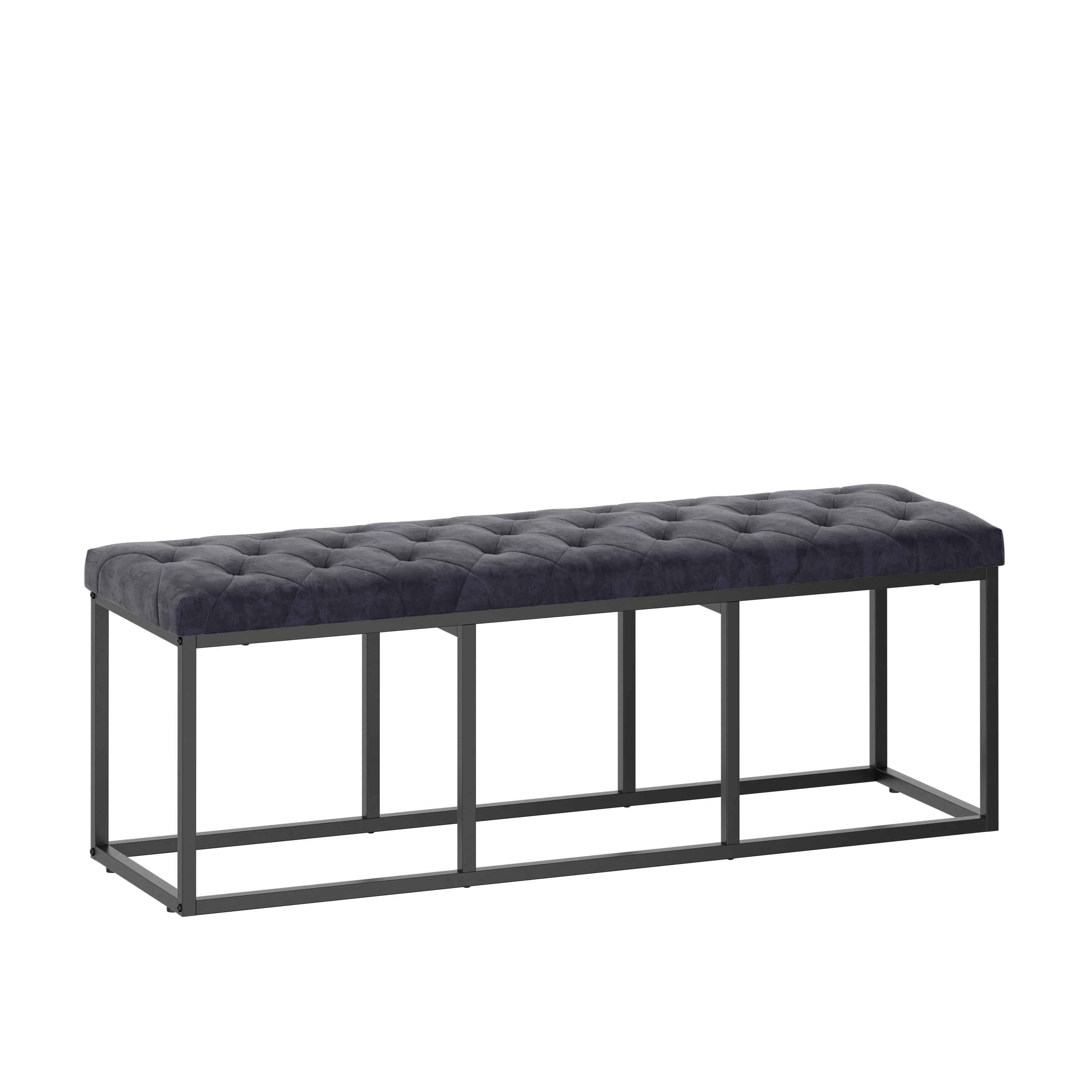 Sitzbank Samt BELINDA 120 cm schwarz