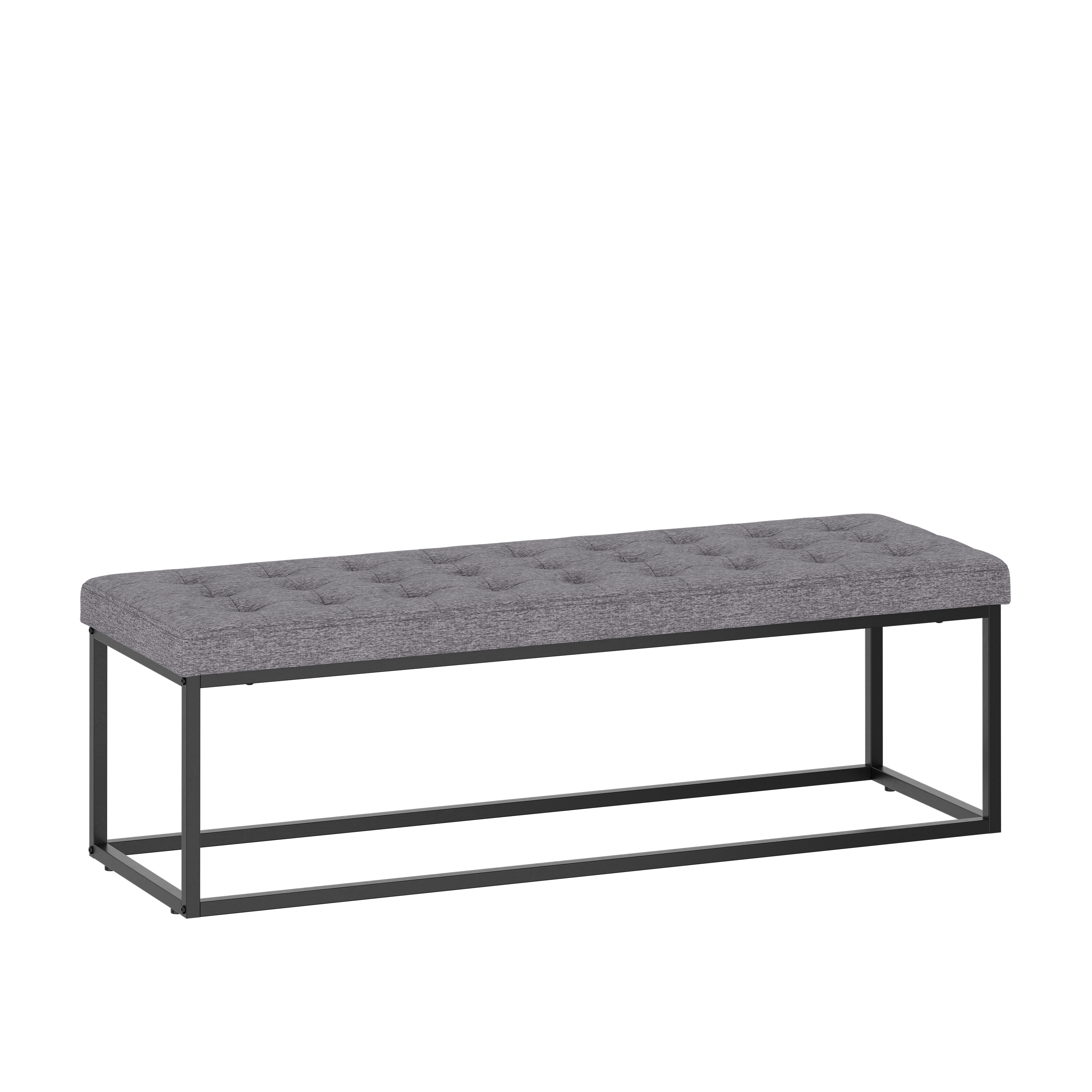 Sitzbank CELINA 120 cm grau/schwarz