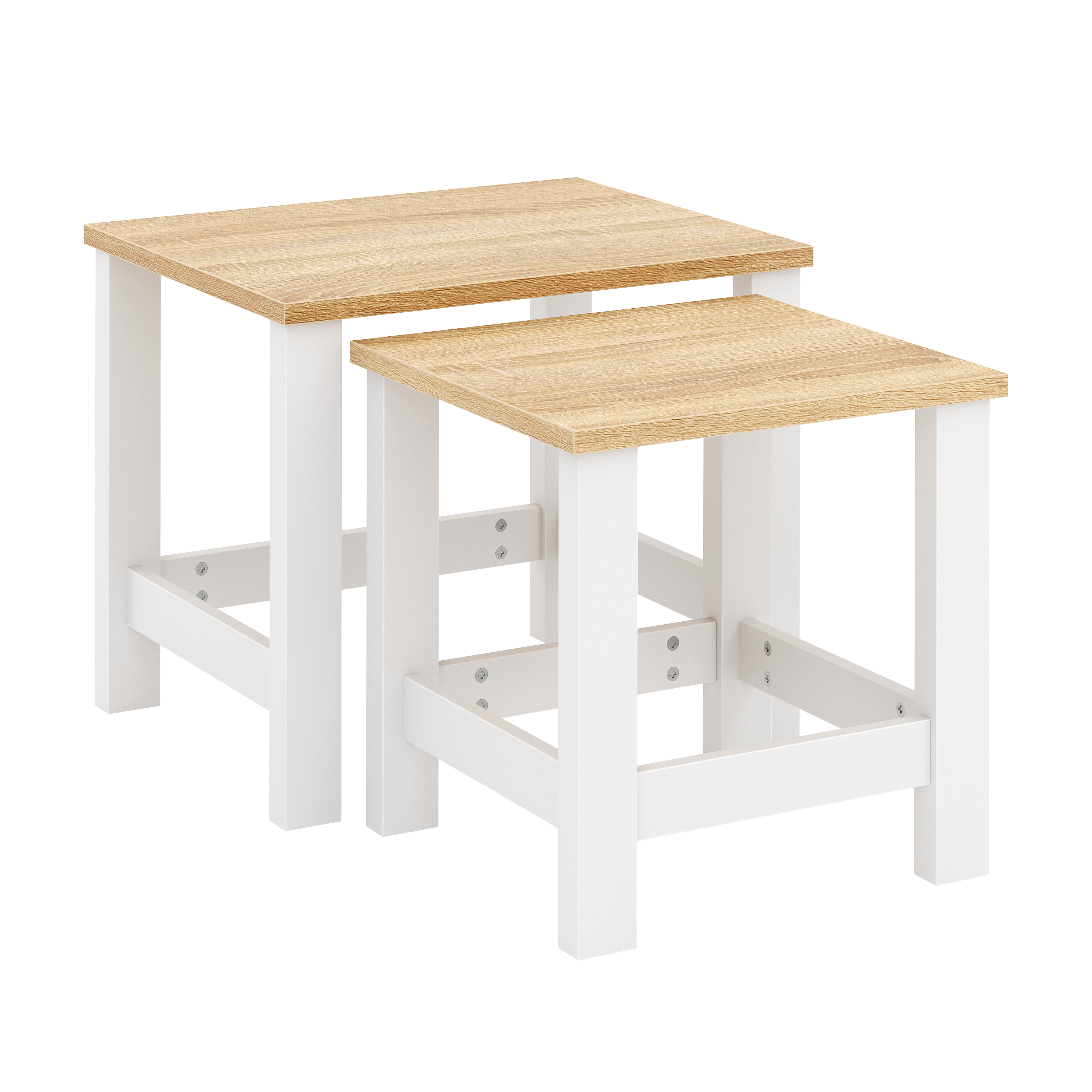 Beistelltisch ARLES 2-teilig weiss