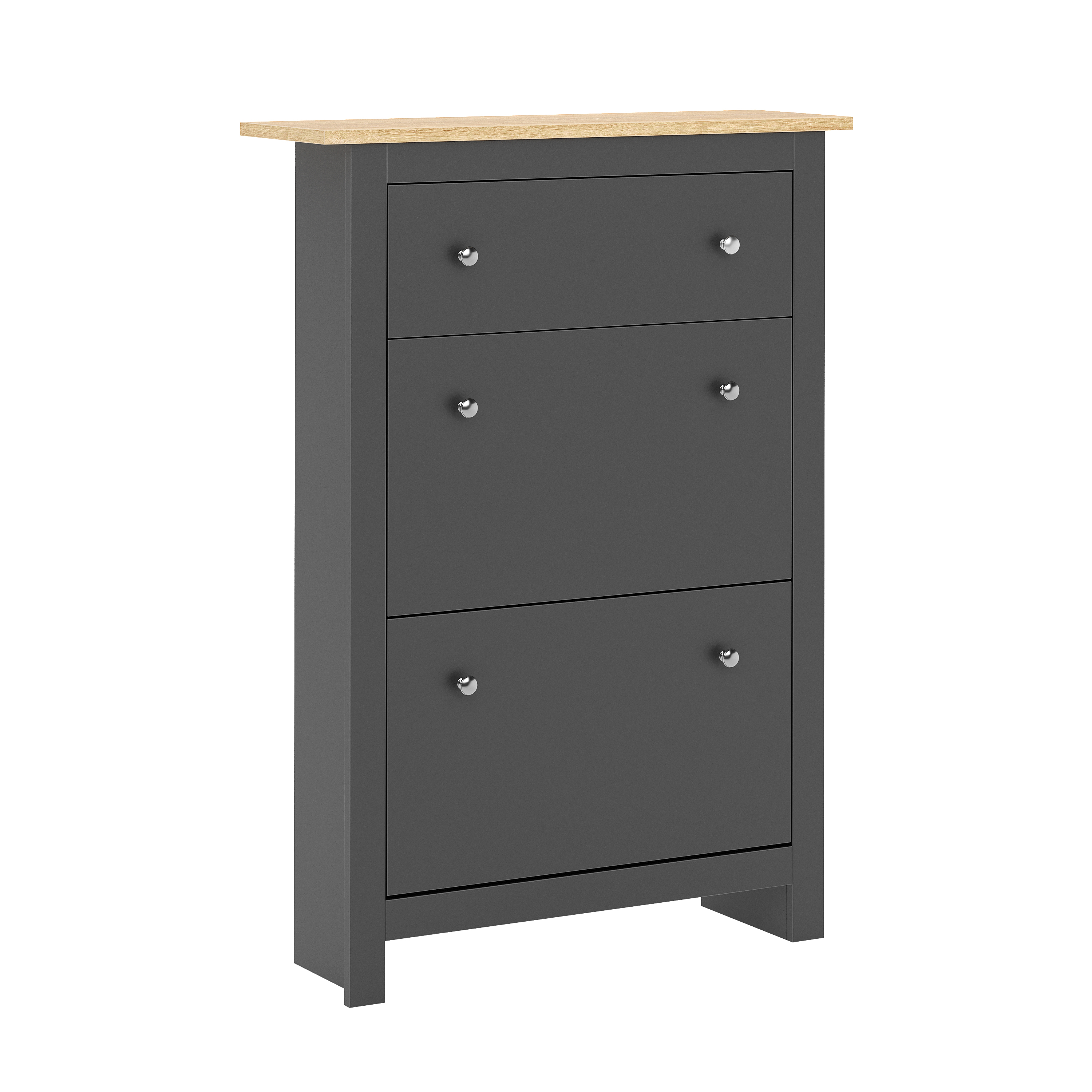 Schuhschrank ARLES 78 x 24 x 108 cm anthrazit