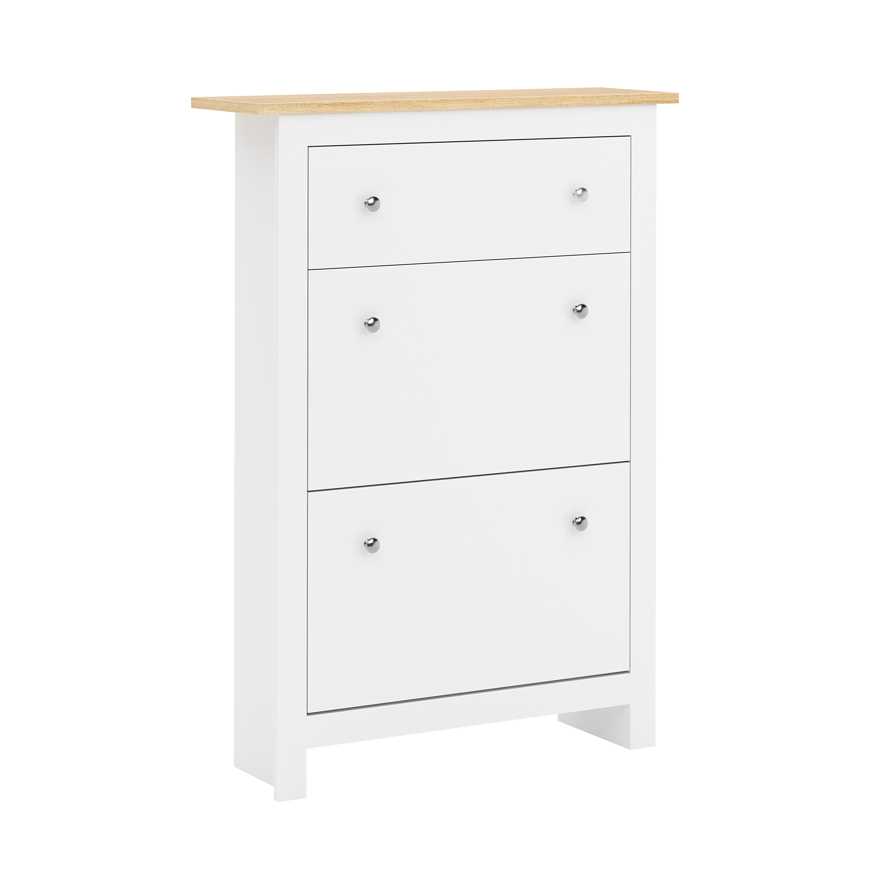 Schuhschrank ARLES 78 x 24 x 108 cm weiss
