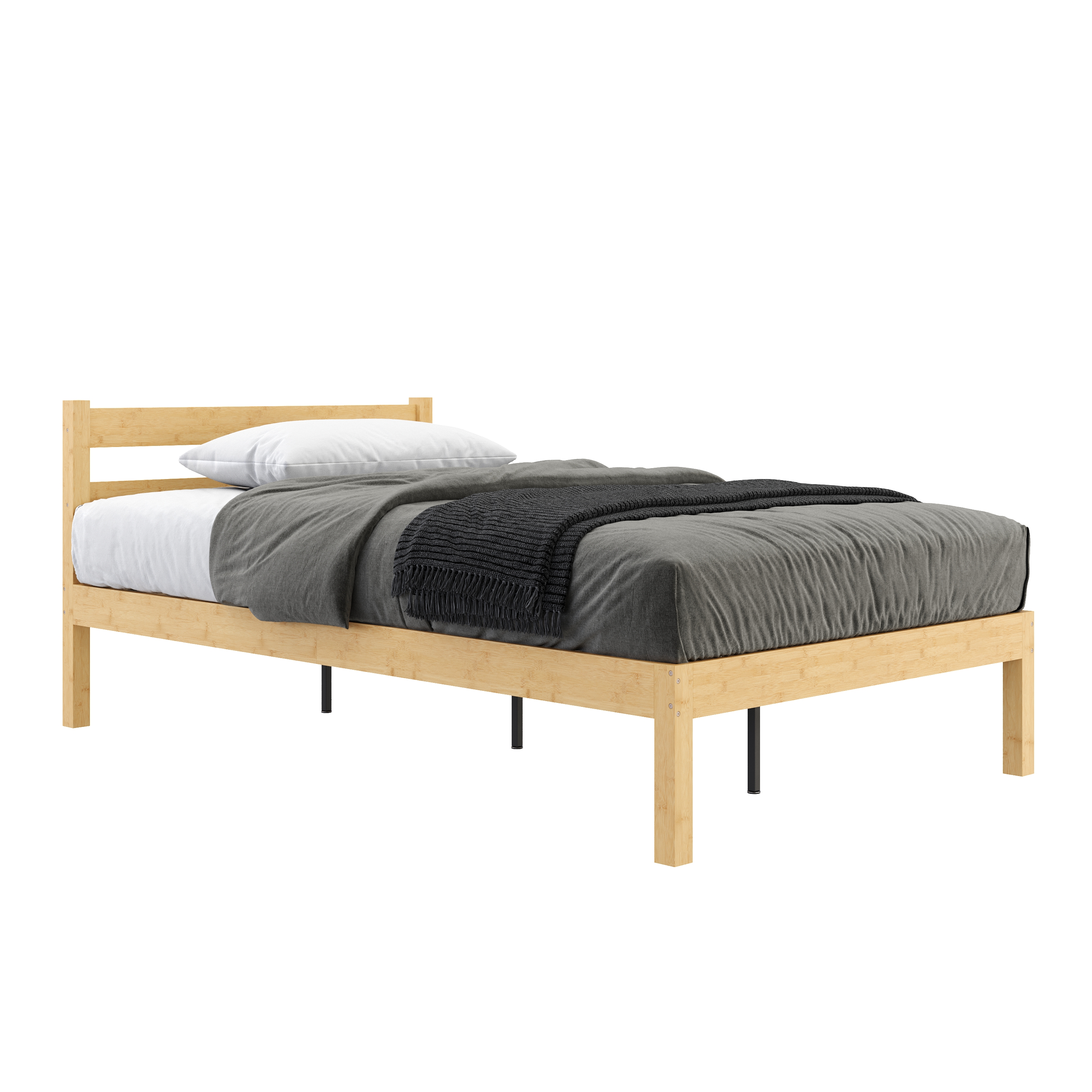 Bambusbett  ARBORA 120 x 200 cm natur