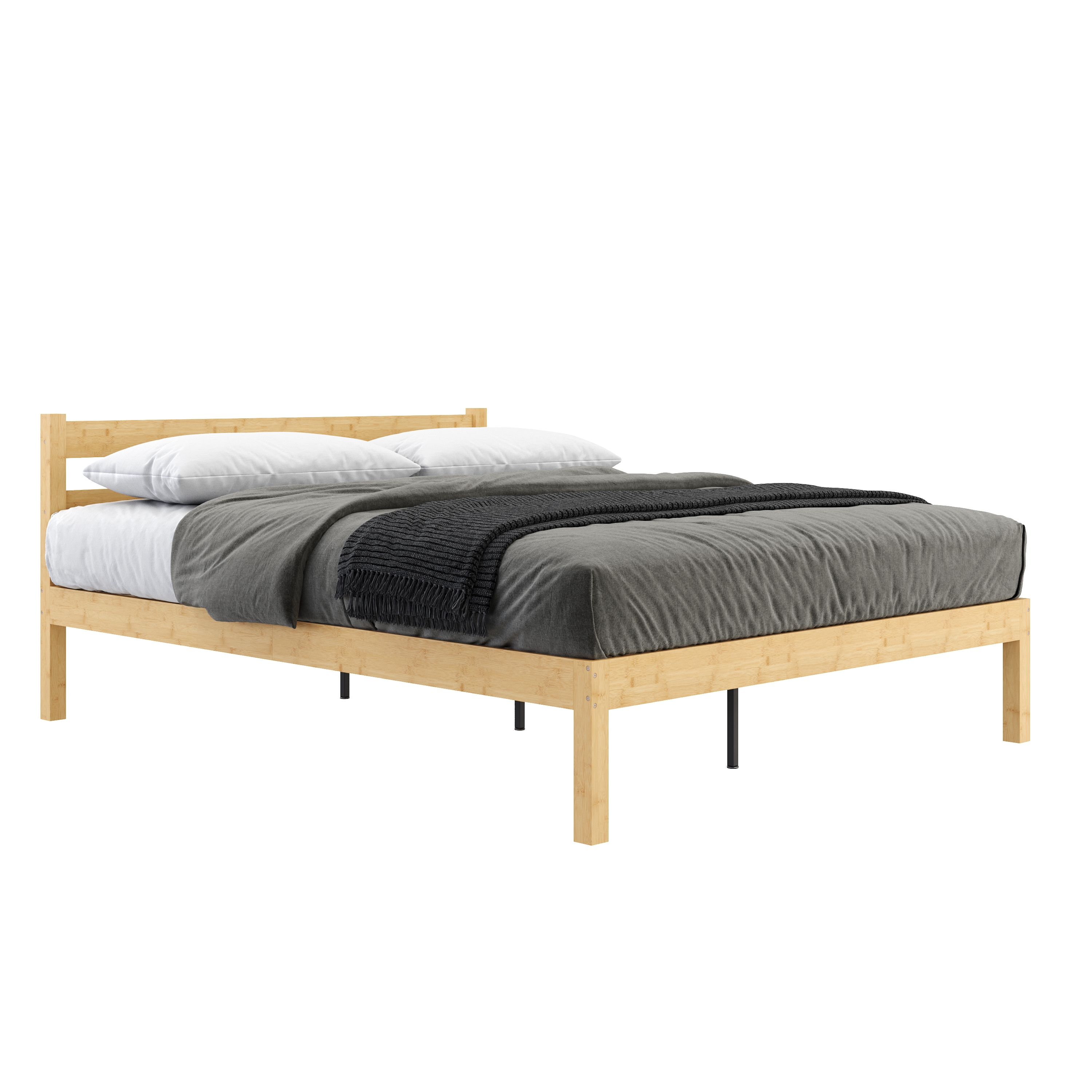 Bambusbett ARBORA 160 x 200 cm natur