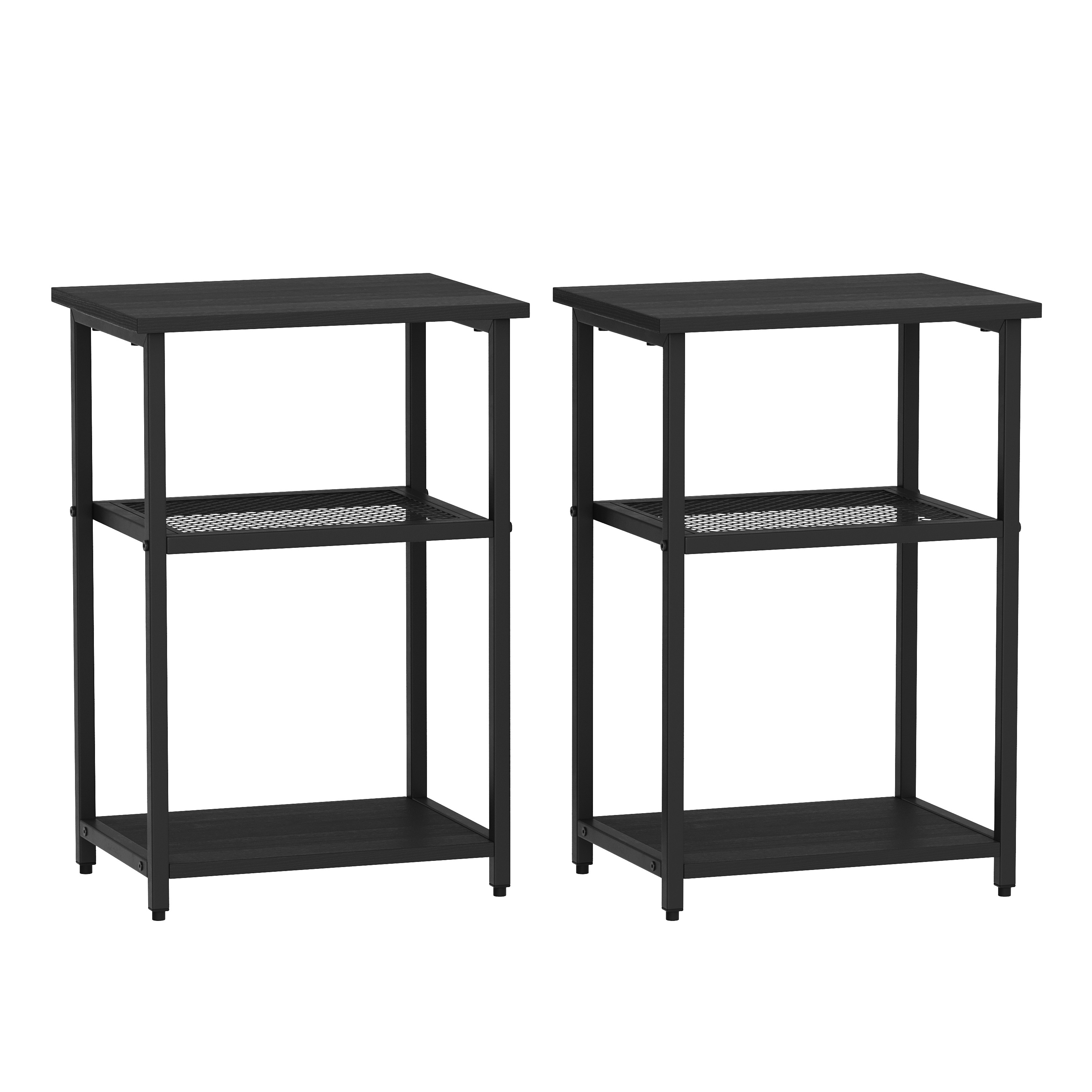 Nachttisch Metall STAN 39 x 59 cm schwarz