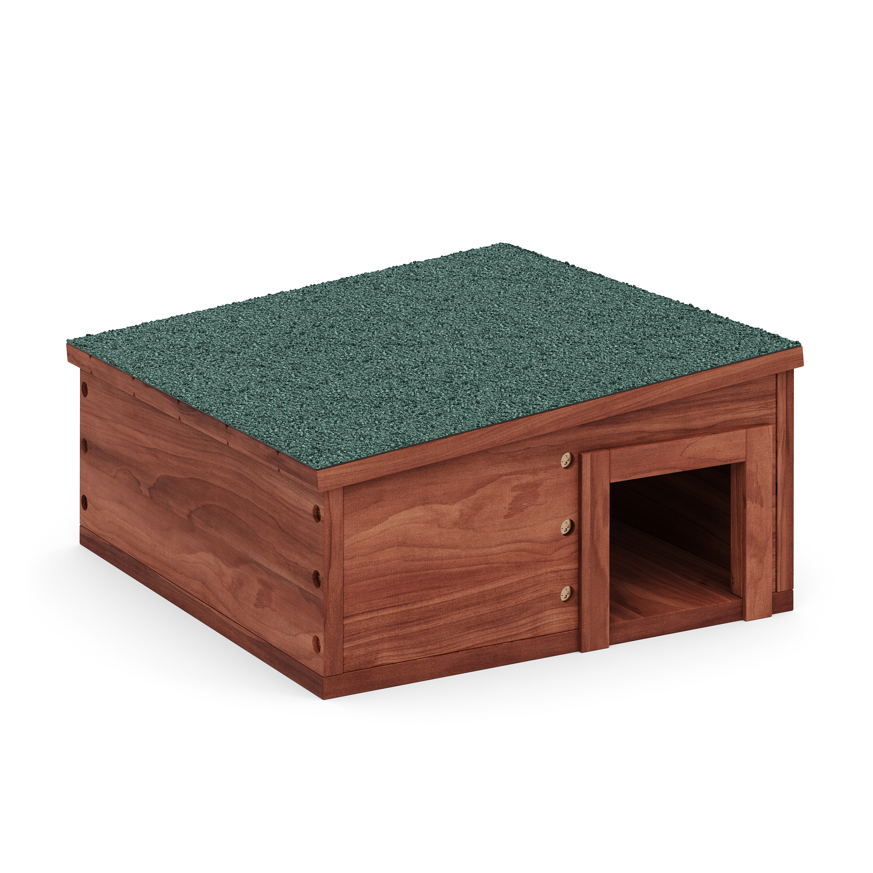 Igelhaus Holz 40 x 38 x 19 cm braun